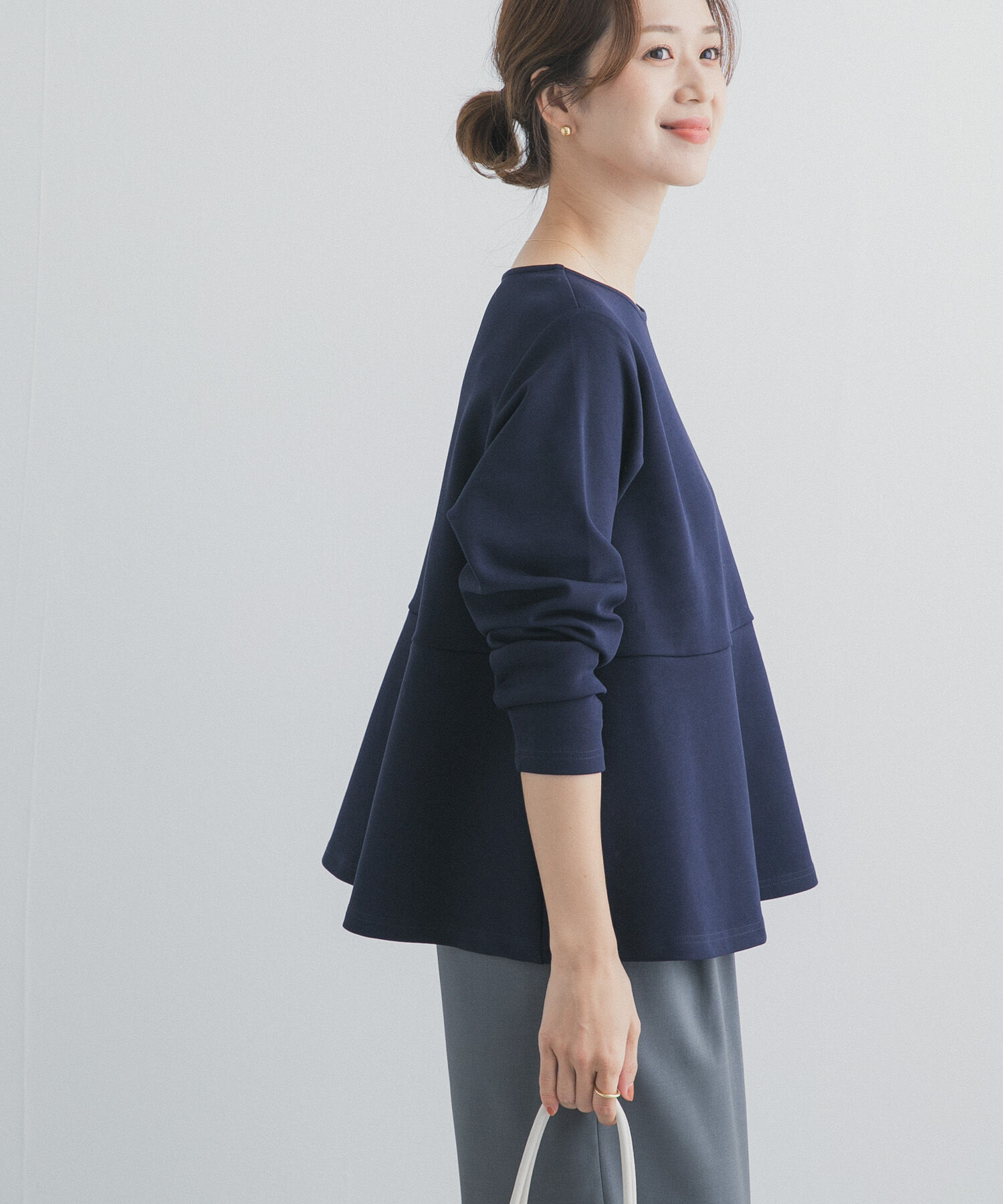 URBAN RESEARCH DOORS「ポンチペプラムプルオーバー」|Tシャツ・カットソー|