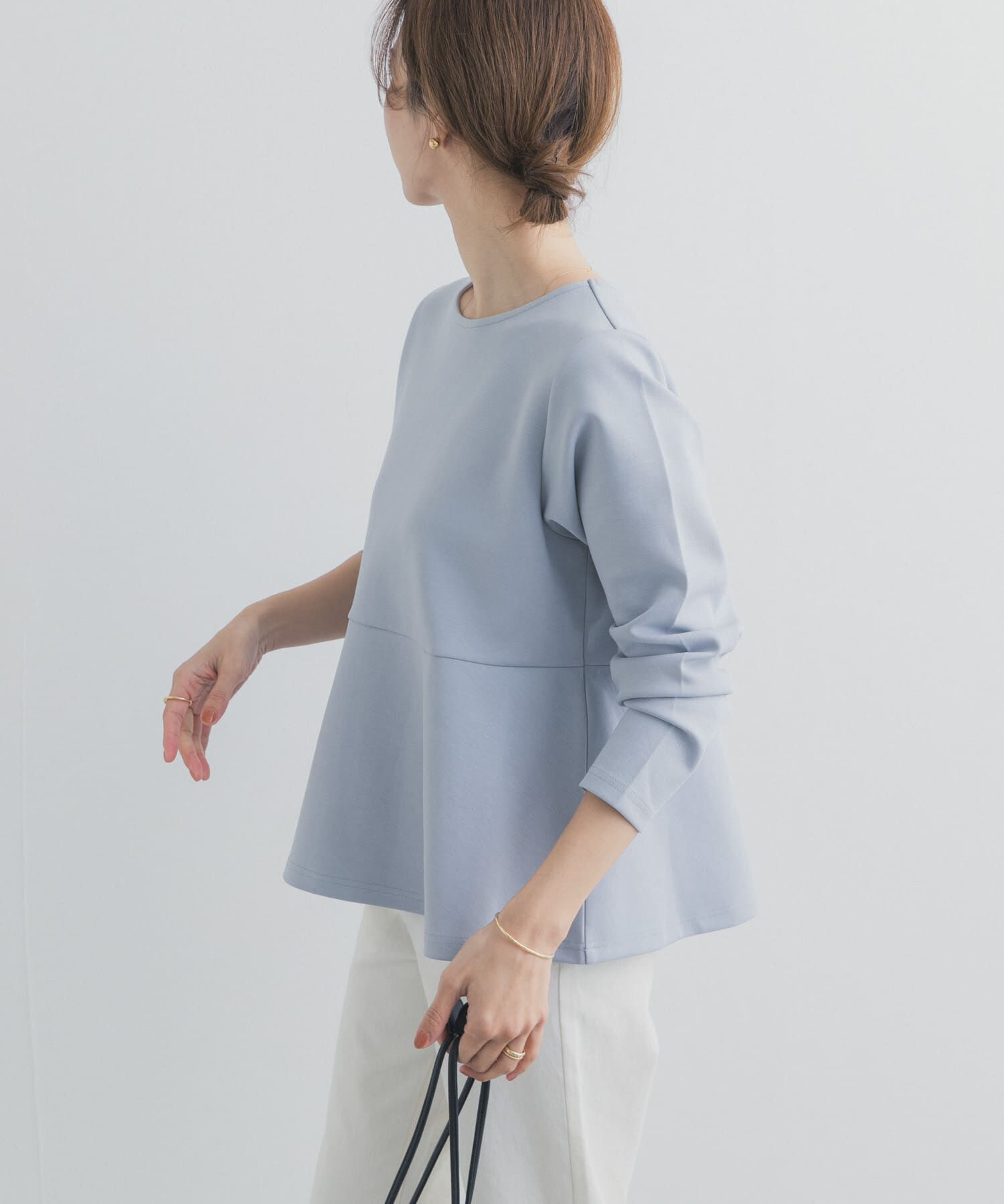 URBAN RESEARCH DOORS「ポンチペプラムプルオーバー」|Tシャツ・カットソー|