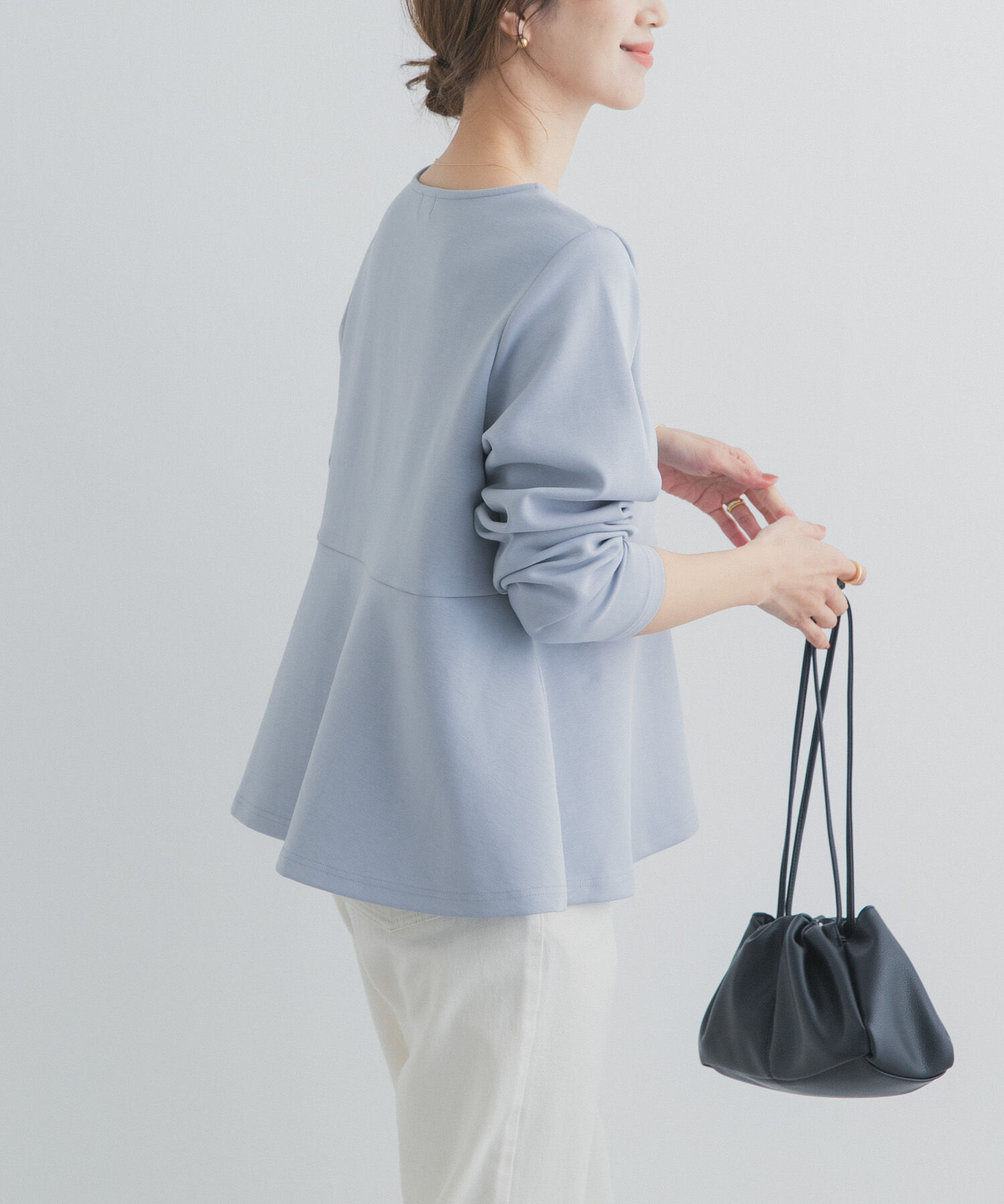 URBAN RESEARCH DOORS「ポンチペプラムプルオーバー」|Tシャツ・カットソー|