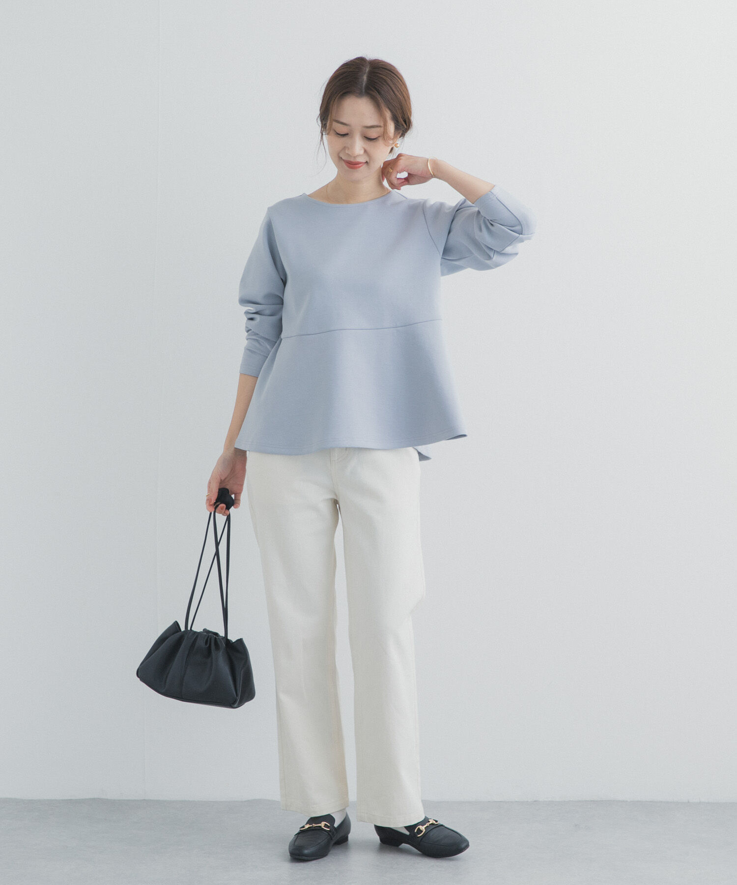 URBAN RESEARCH DOORS「ポンチペプラムプルオーバー」|Tシャツ・カットソー|