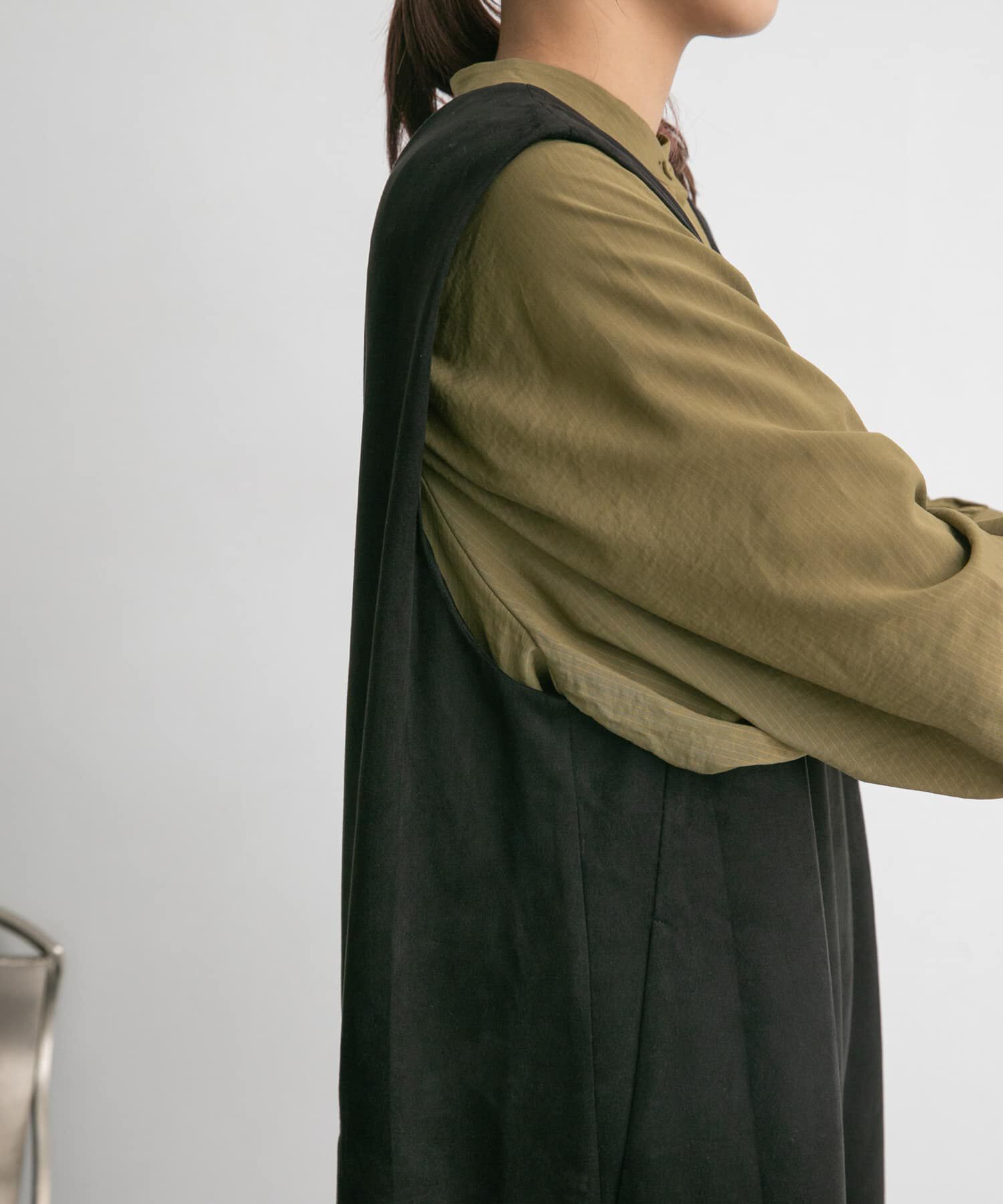  「ショルダータックスエードサロペット」|スカート|