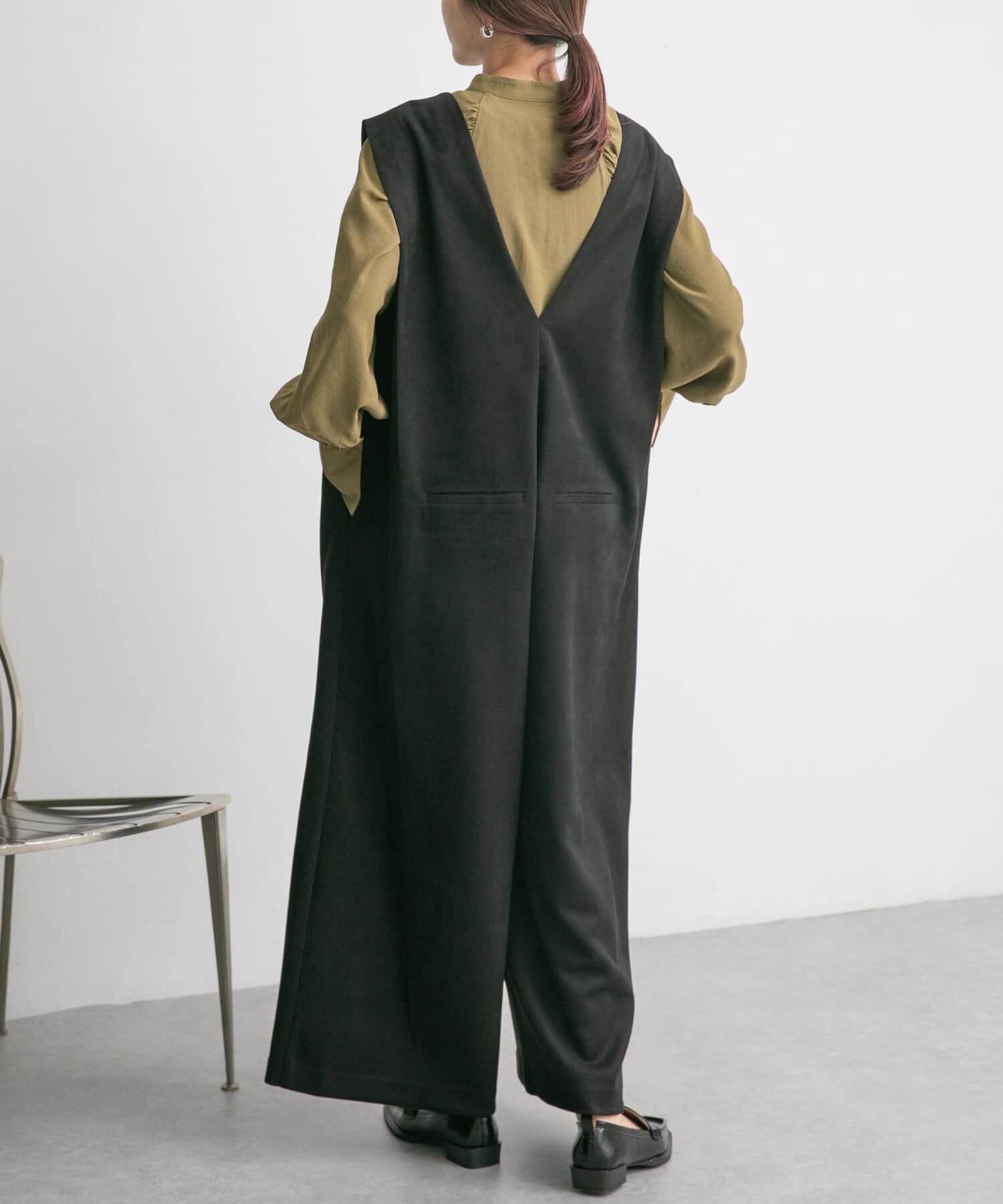  「ショルダータックスエードサロペット」|スカート|