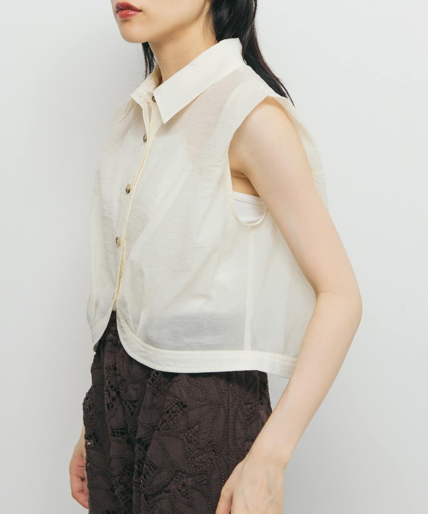  「ショルダータックコンパクトシャツ」|シャツ・ブラウス|