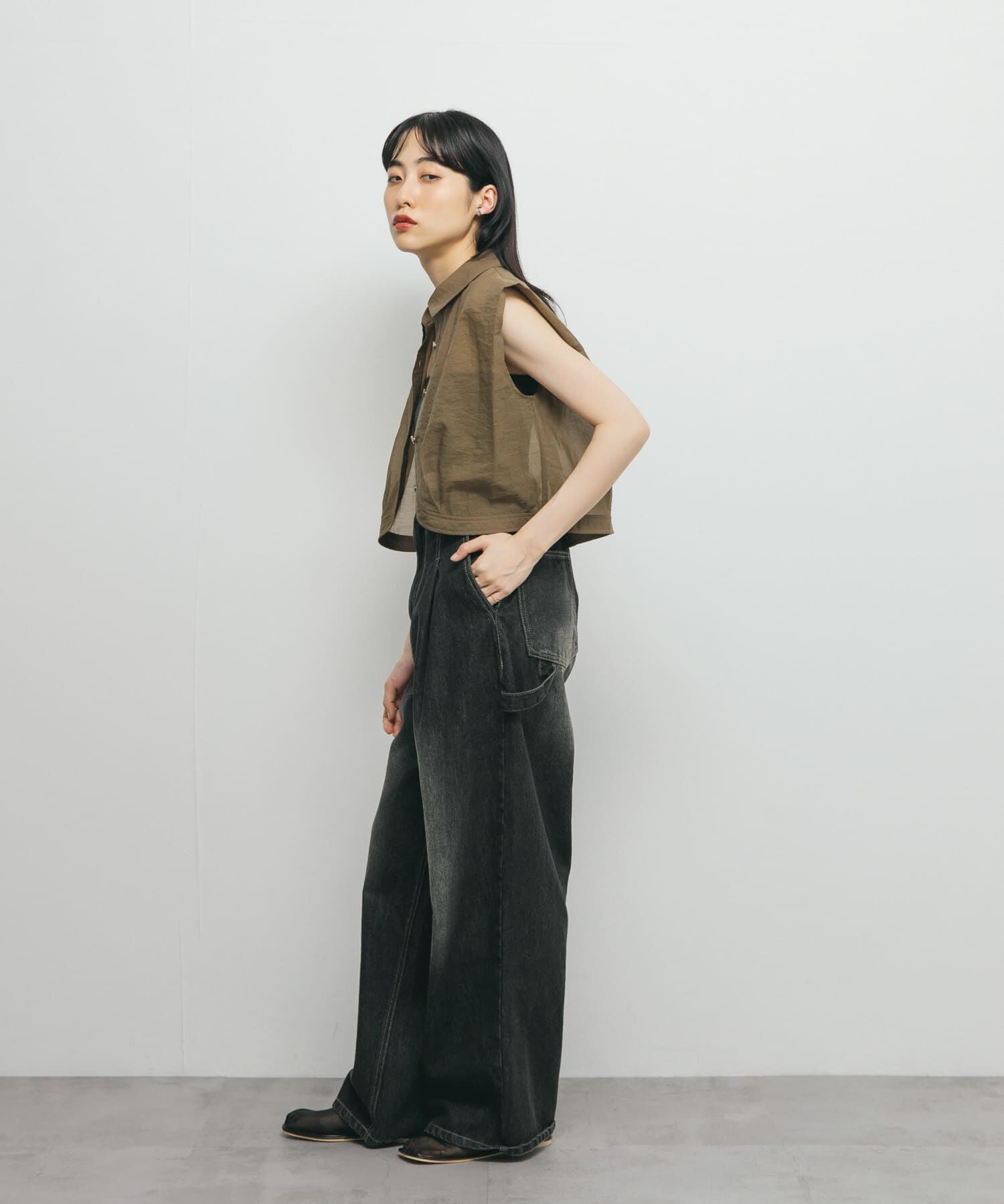  「ショルダータックコンパクトシャツ」|シャツ・ブラウス|