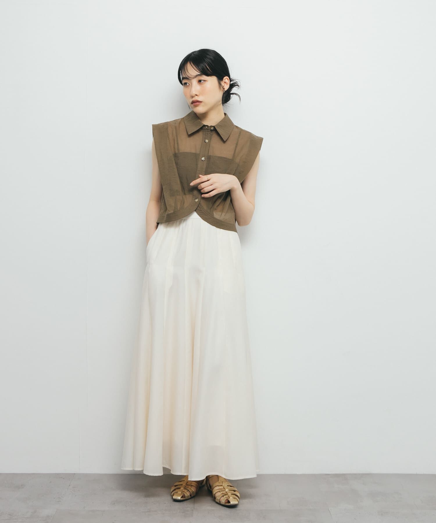  「ショルダータックコンパクトシャツ」|シャツ・ブラウス|