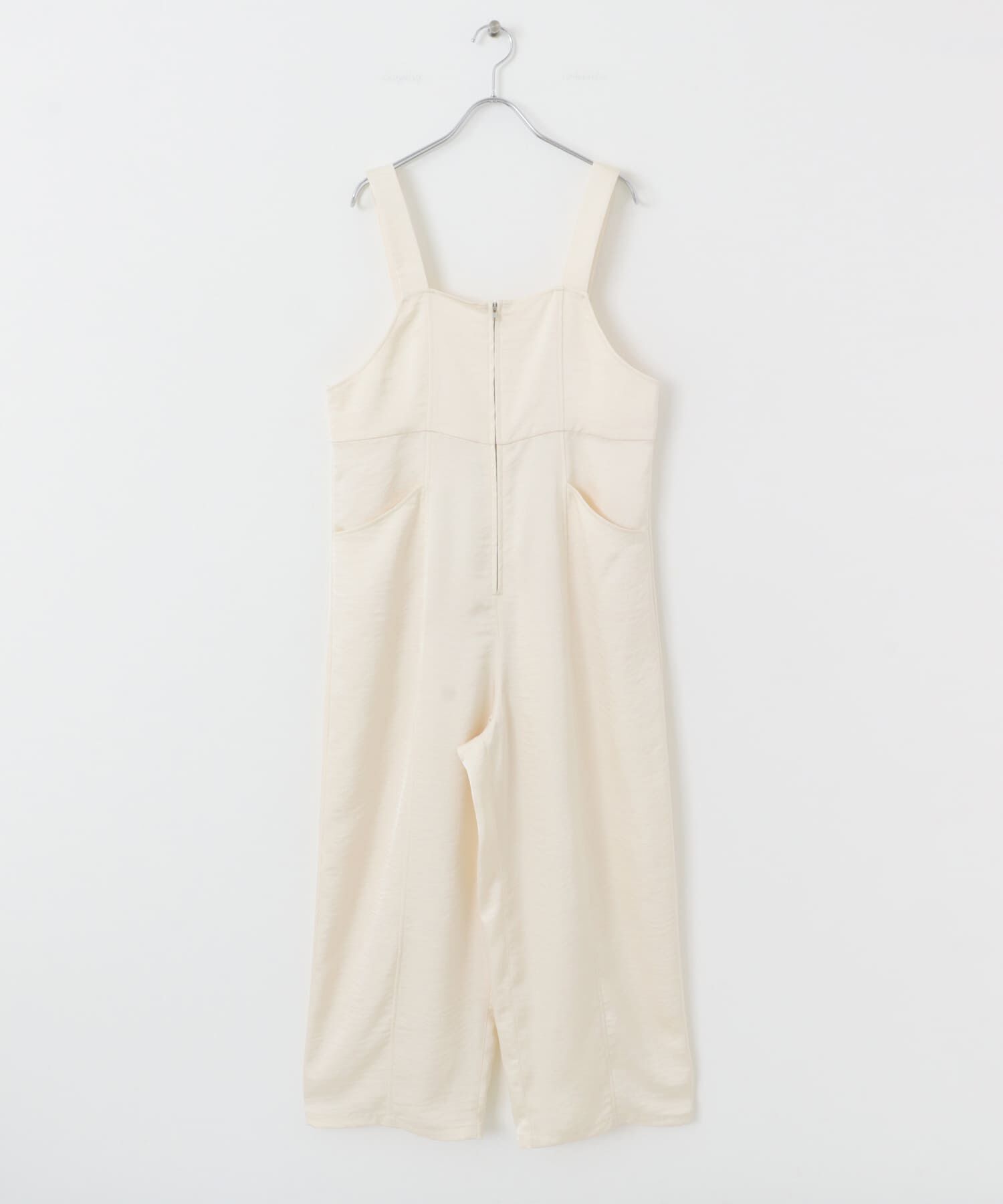  「フロントZIPサテンサロペット」|スカート|