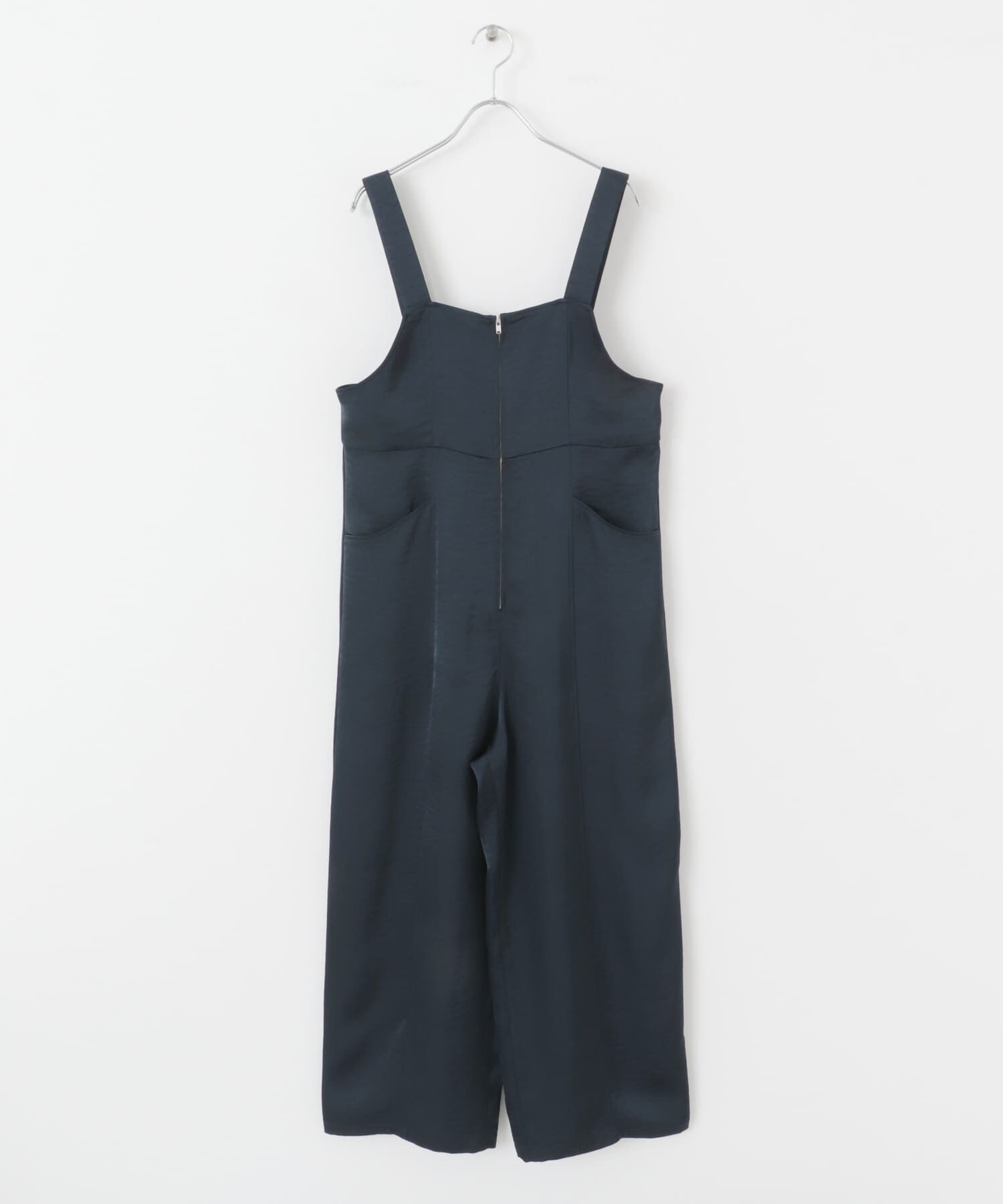  「フロントZIPサテンサロペット」|スカート|