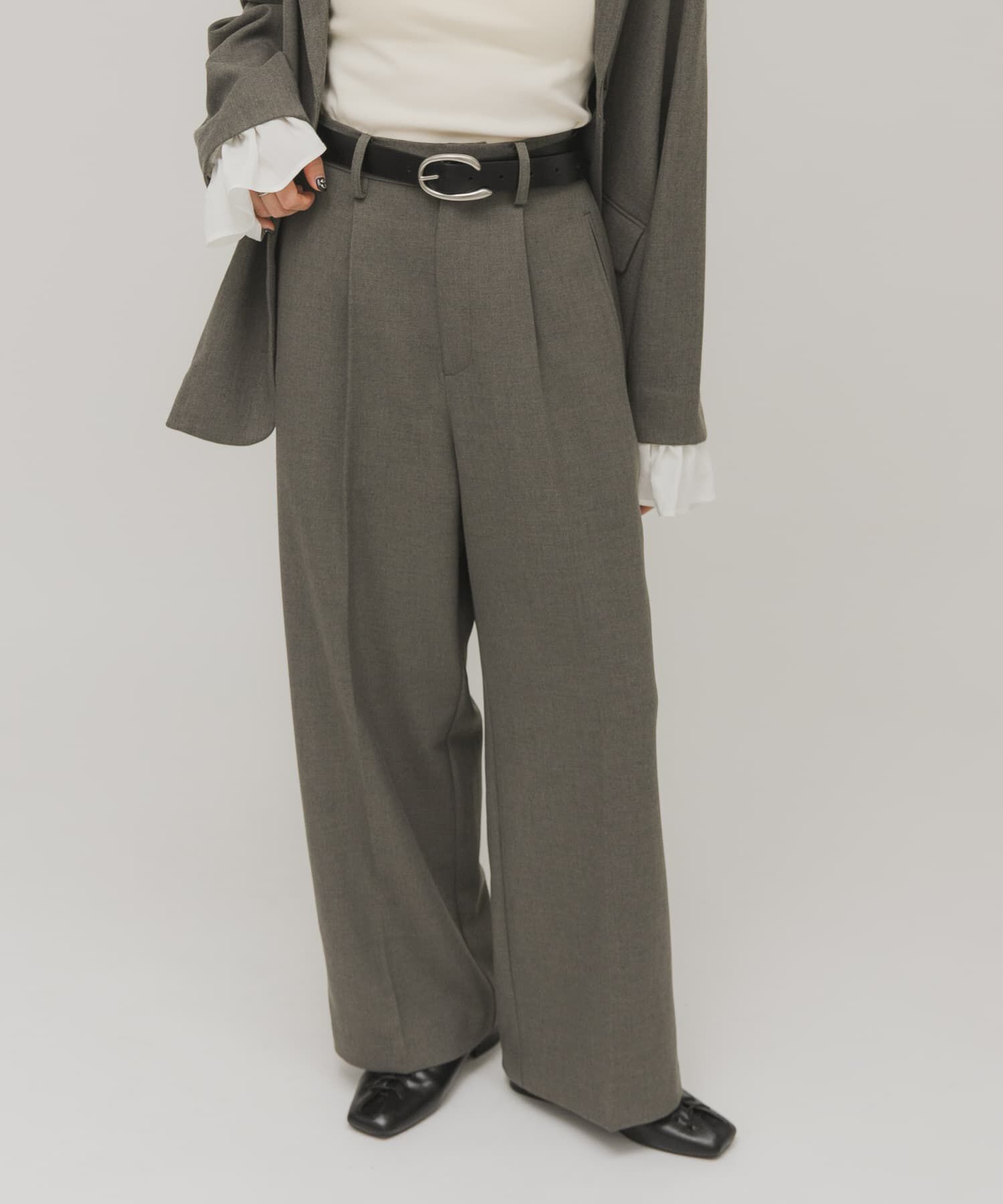  「バックルデザインレザーベルト」|ベルト|