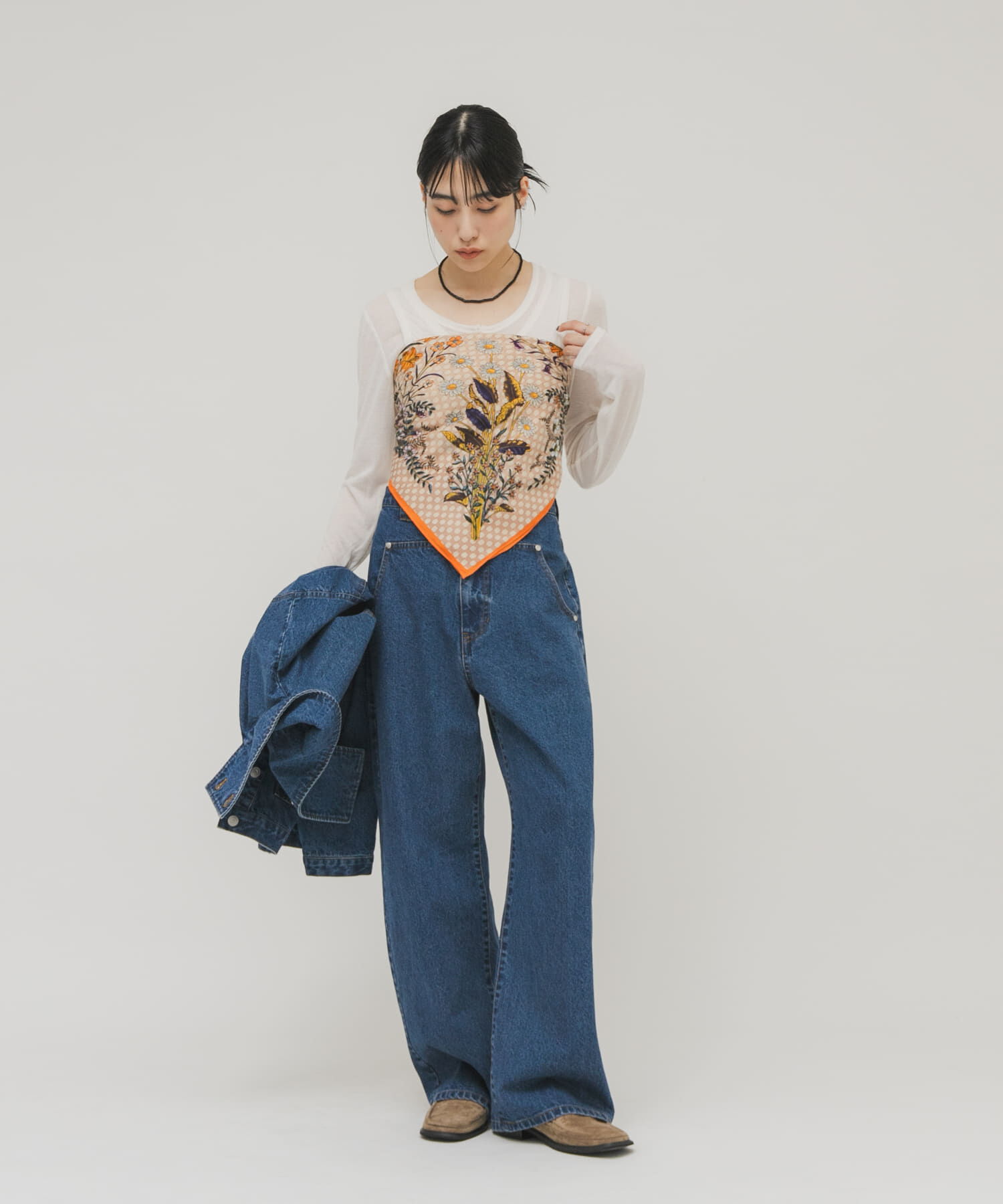  「ヴィンテージフラワースカーフ」|バンダナ・スカーフ|