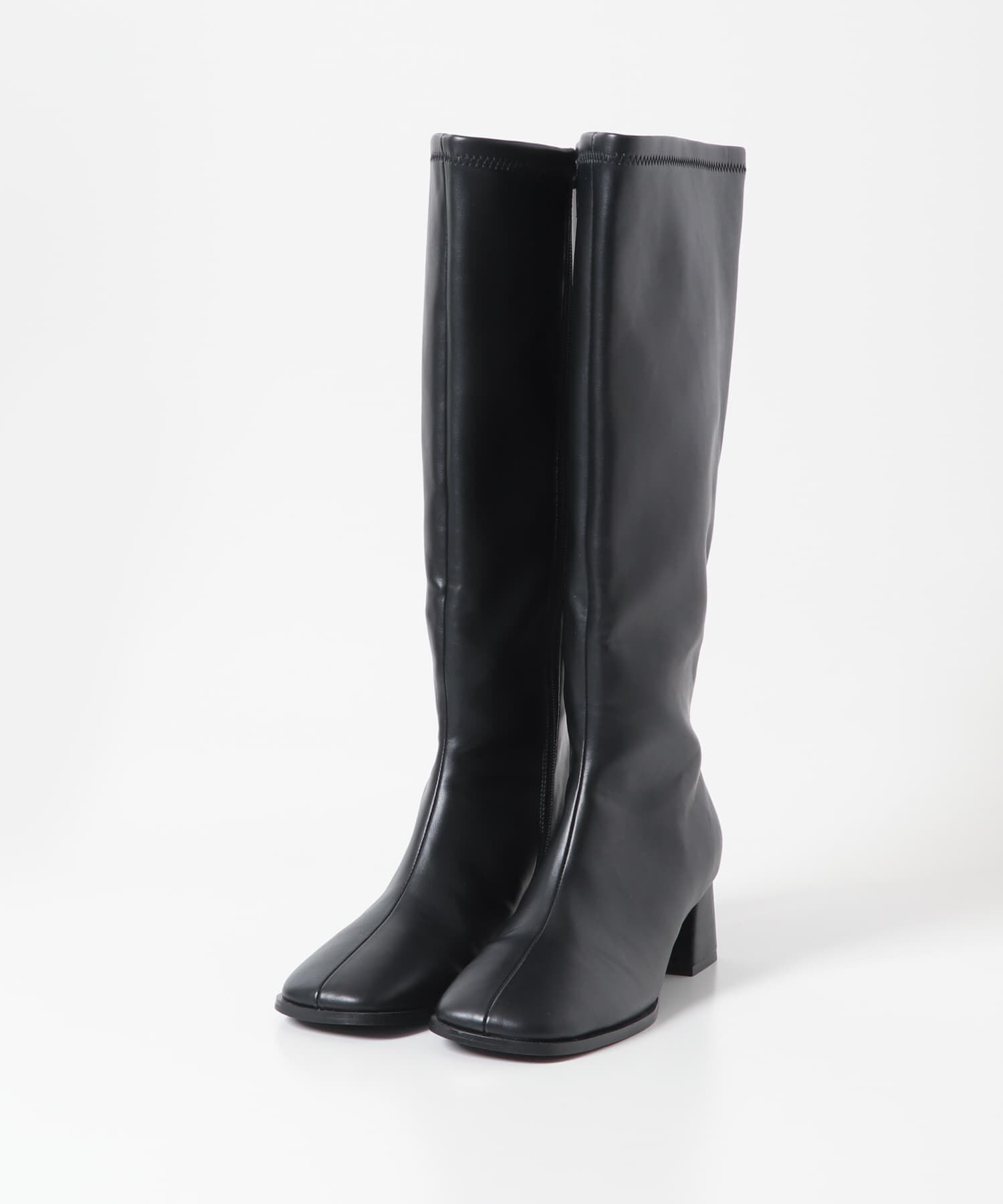 SENSE OF PLACE by URBAN RESEARCH「『消臭』スクエアトゥストレッチロングブーツ」|ショートブーツ|