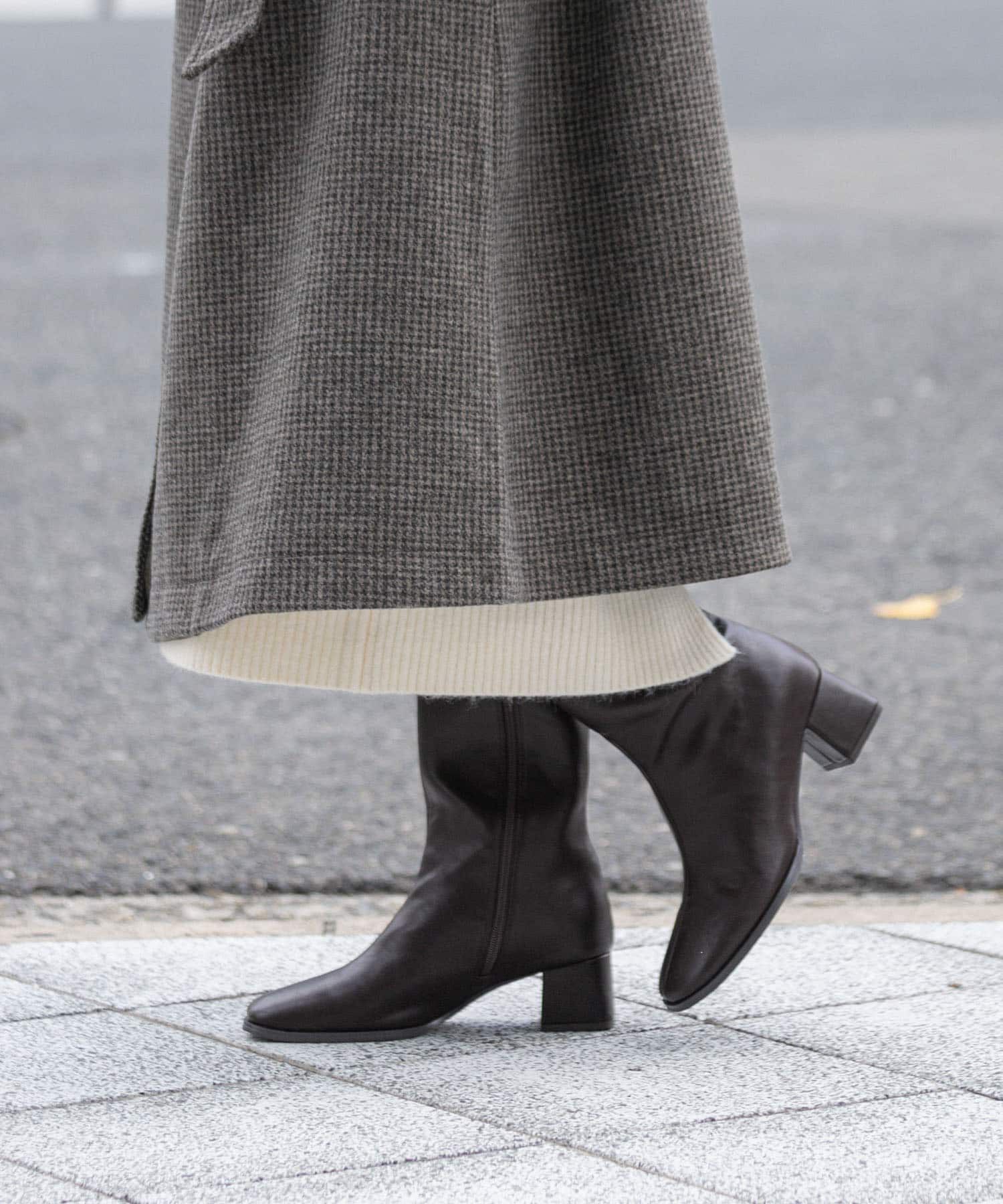 SENSE OF PLACE by URBAN RESEARCH「『消臭』スクエアトゥストレッチロングブーツ」|ショートブーツ|