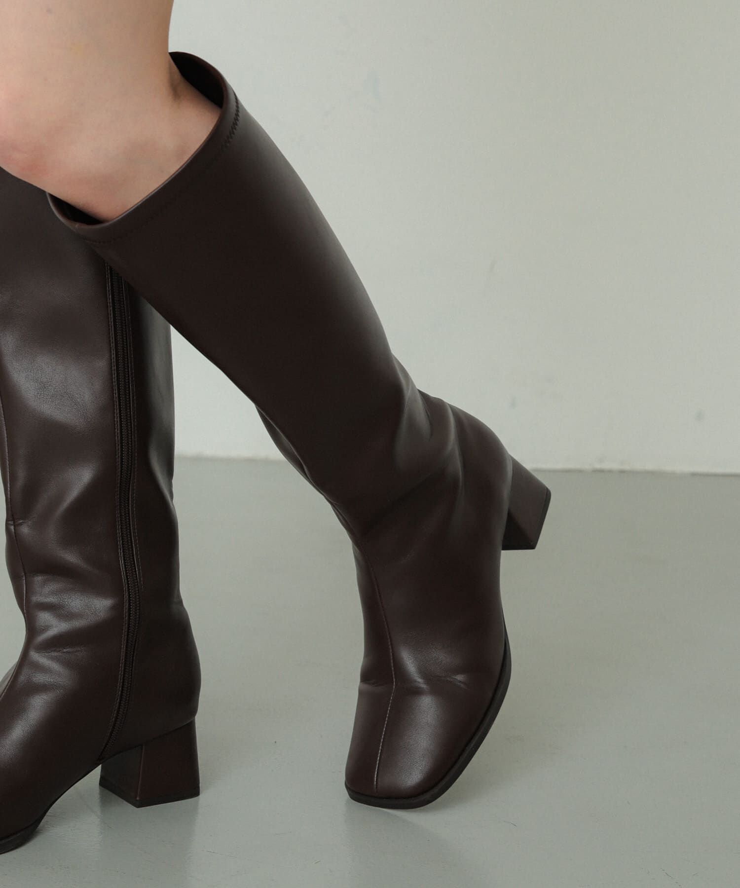 SENSE OF PLACE by URBAN RESEARCH「『消臭』スクエアトゥストレッチロングブーツ」|ショートブーツ|