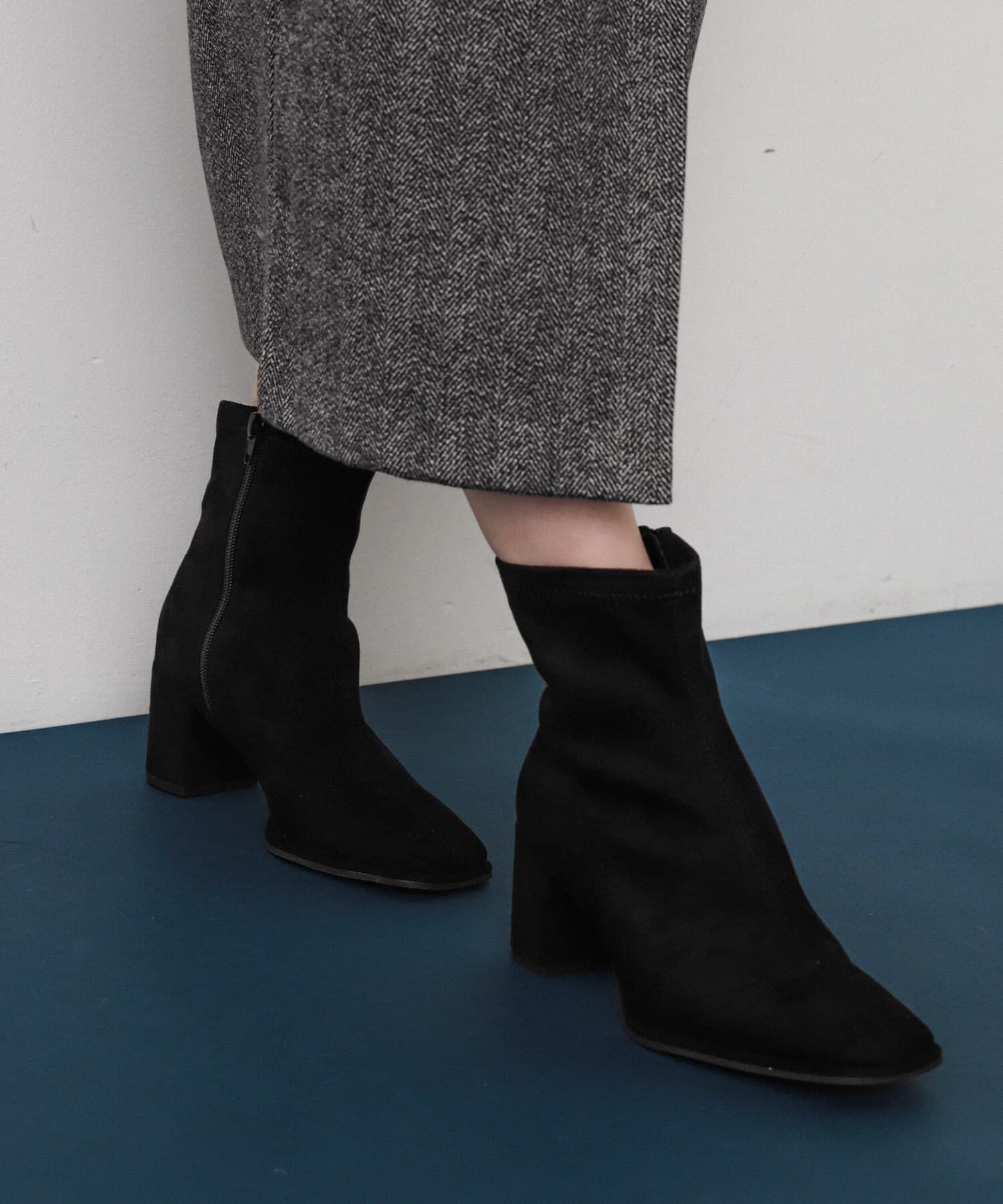 SENSE OF PLACE by URBAN RESEARCH「『消臭』スクエアトウセンターシームストレッチブーツ」|ショートブーツ|