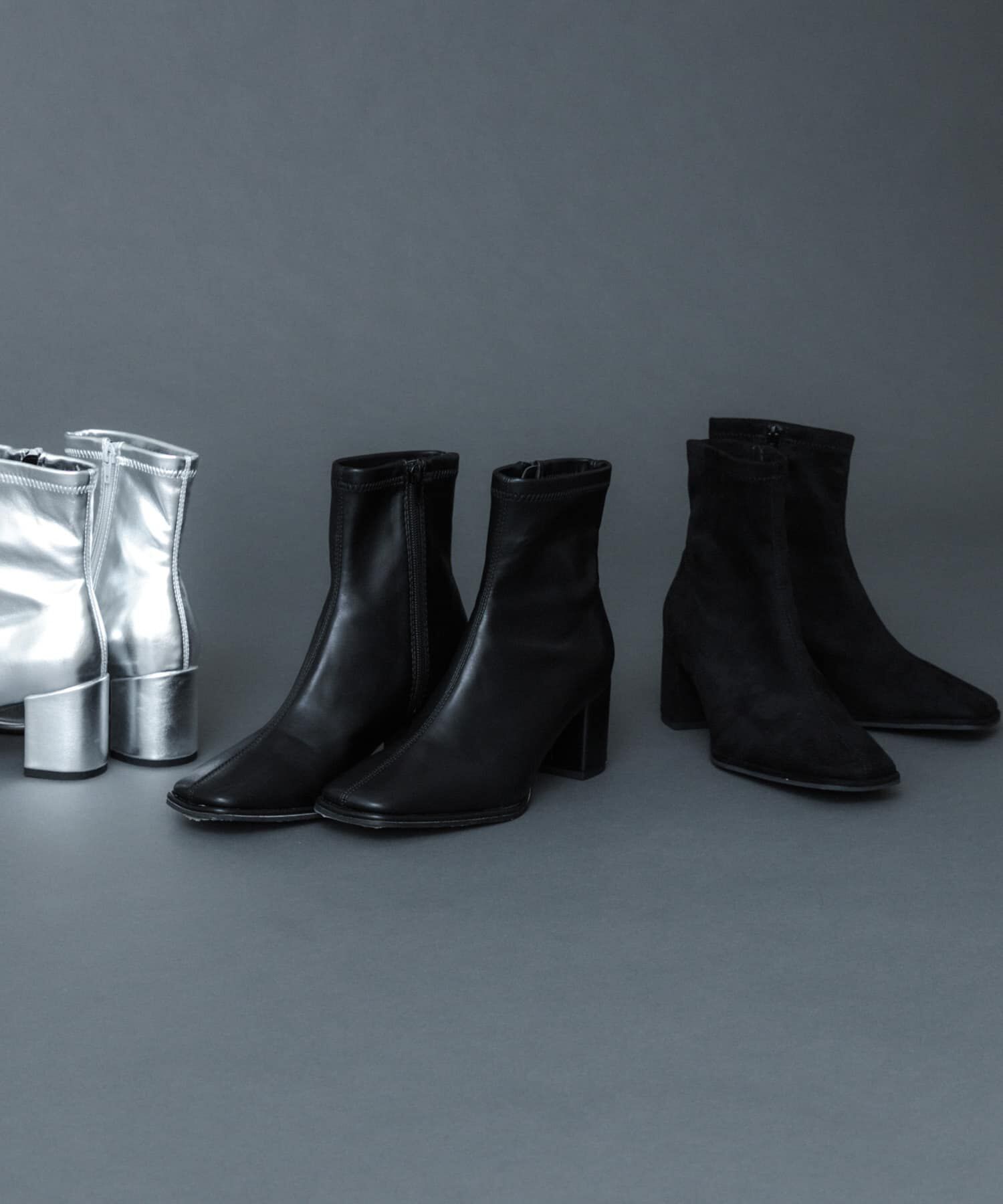 SENSE OF PLACE by URBAN RESEARCH「『消臭』スクエアトウセンターシームストレッチブーツ」|ショートブーツ|