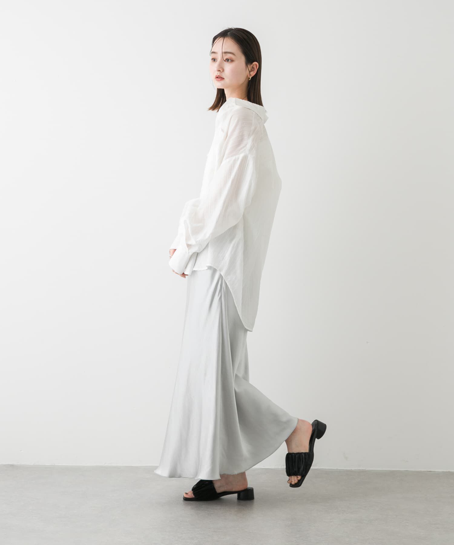 SENSE OF PLACE by URBAN RESEARCH「『一部WEB限定カラー』ナローサテンスカート」|スカート|