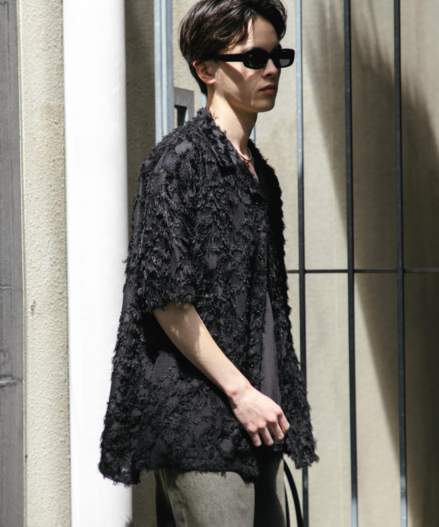 SENSE OF PLACE by URBAN RESEARCH「フリンジジャガードショートスリーブシャツ」|シャツ・ブラウス|