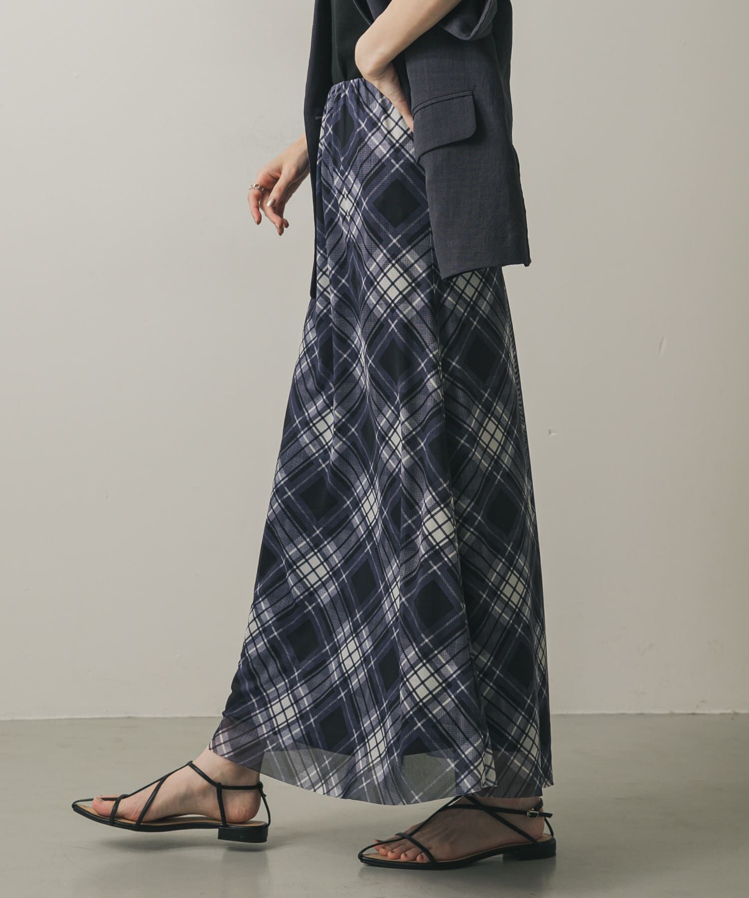 SENSE OF PLACE by URBAN RESEARCH「シアーチェックスカート」|スカート|