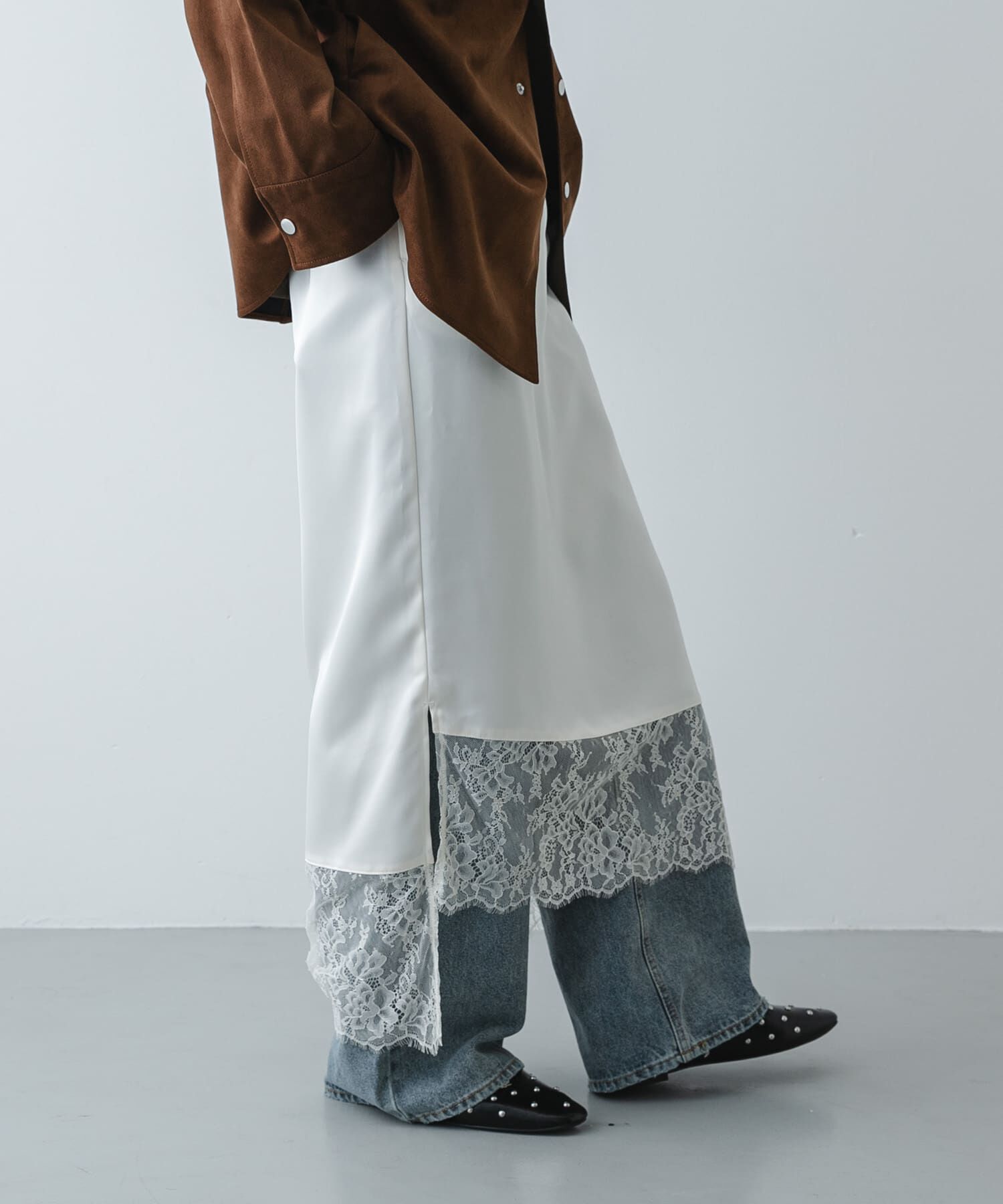 SENSE OF PLACE by URBAN RESEARCH「アシメレースヘムスカート」|スカート|