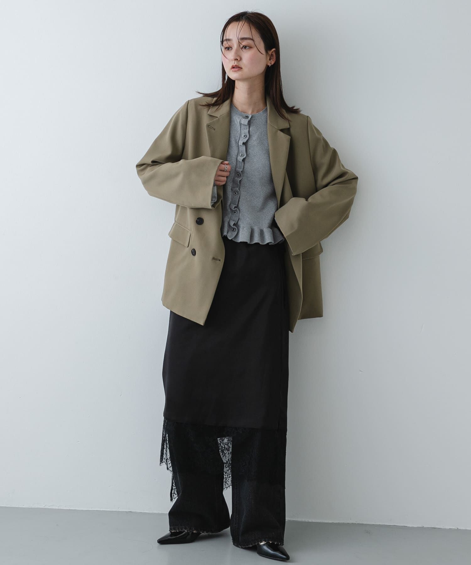 SENSE OF PLACE by URBAN RESEARCH「アシメレースヘムスカート」|スカート|