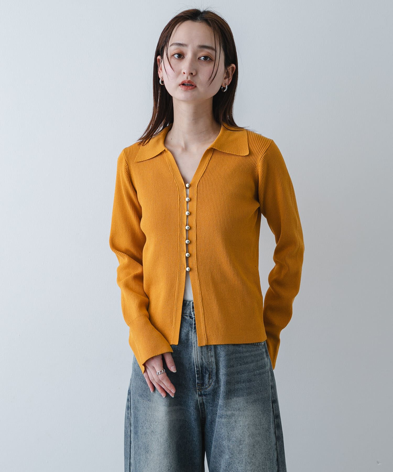 SENSE OF PLACE by URBAN RESEARCH「『一部WEB限定ｶﾗｰ』『洗濯可』ﾒﾀﾙﾎﾞﾀﾝｴﾘﾂｷｺﾝﾊﾟｸﾄｶ 」|カーディガン|