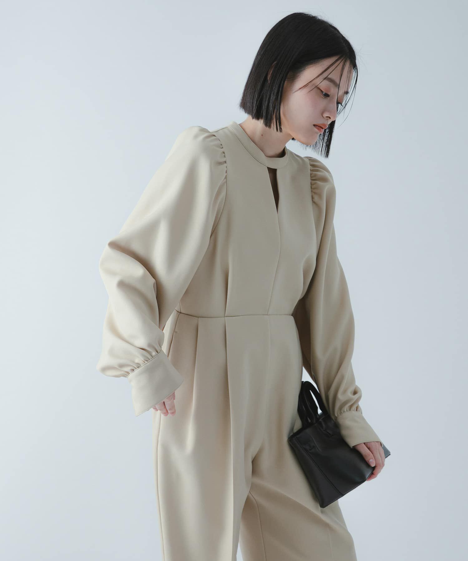 SENSE OF PLACE by URBAN RESEARCH「『撥水/防花粉』SKINProofパフショルダーオールインワン」|ワンピース|