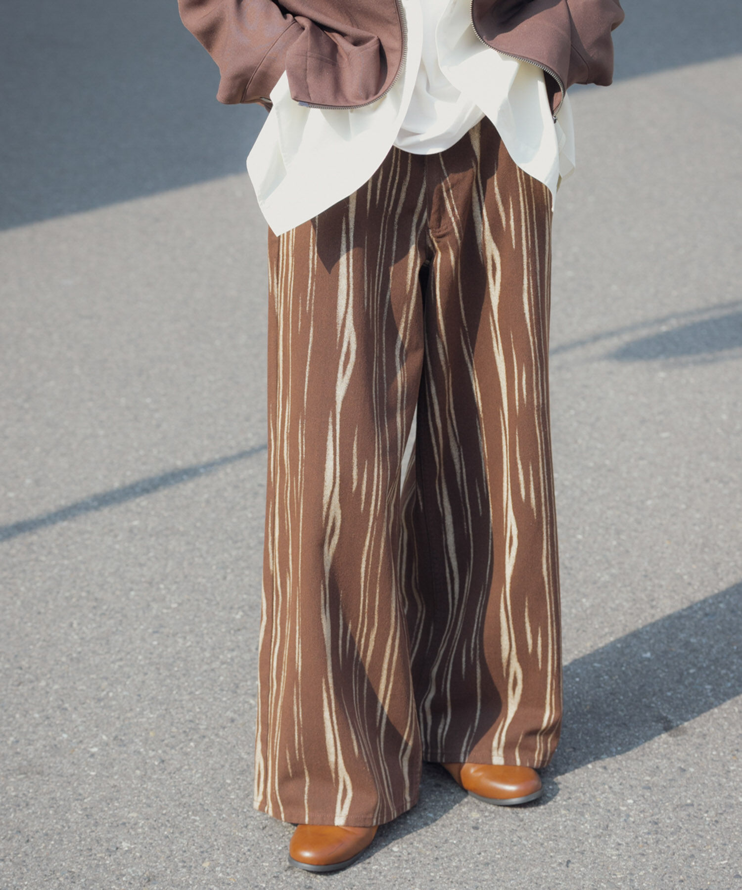 SENSE OF PLACE by URBAN RESEARCH「マーブルプリントワイドデニム」|デニム|