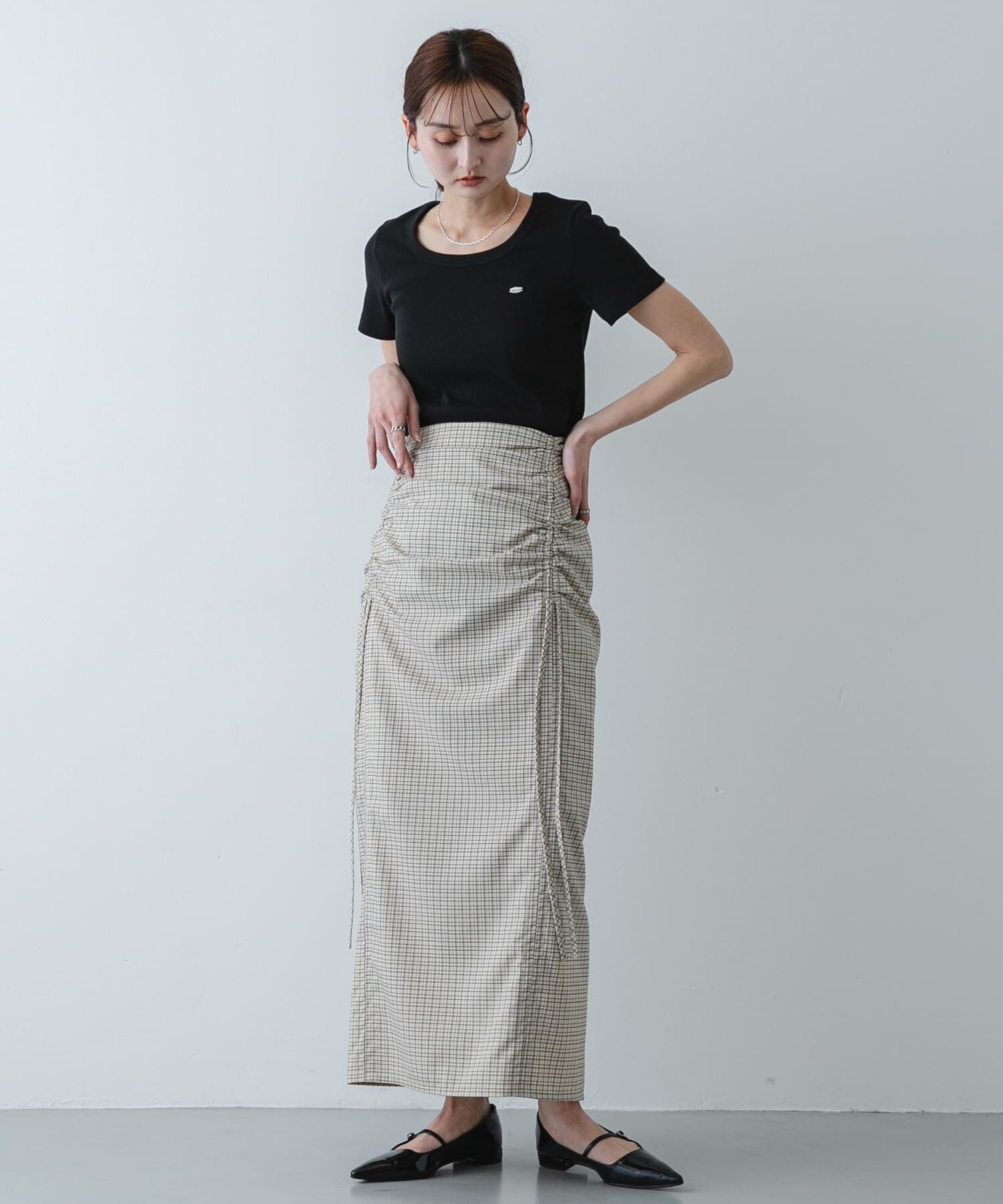 SENSE OF PLACE by URBAN RESEARCH「ラウンドネックリブTシャツ(半袖)」|Tシャツ・カットソー|