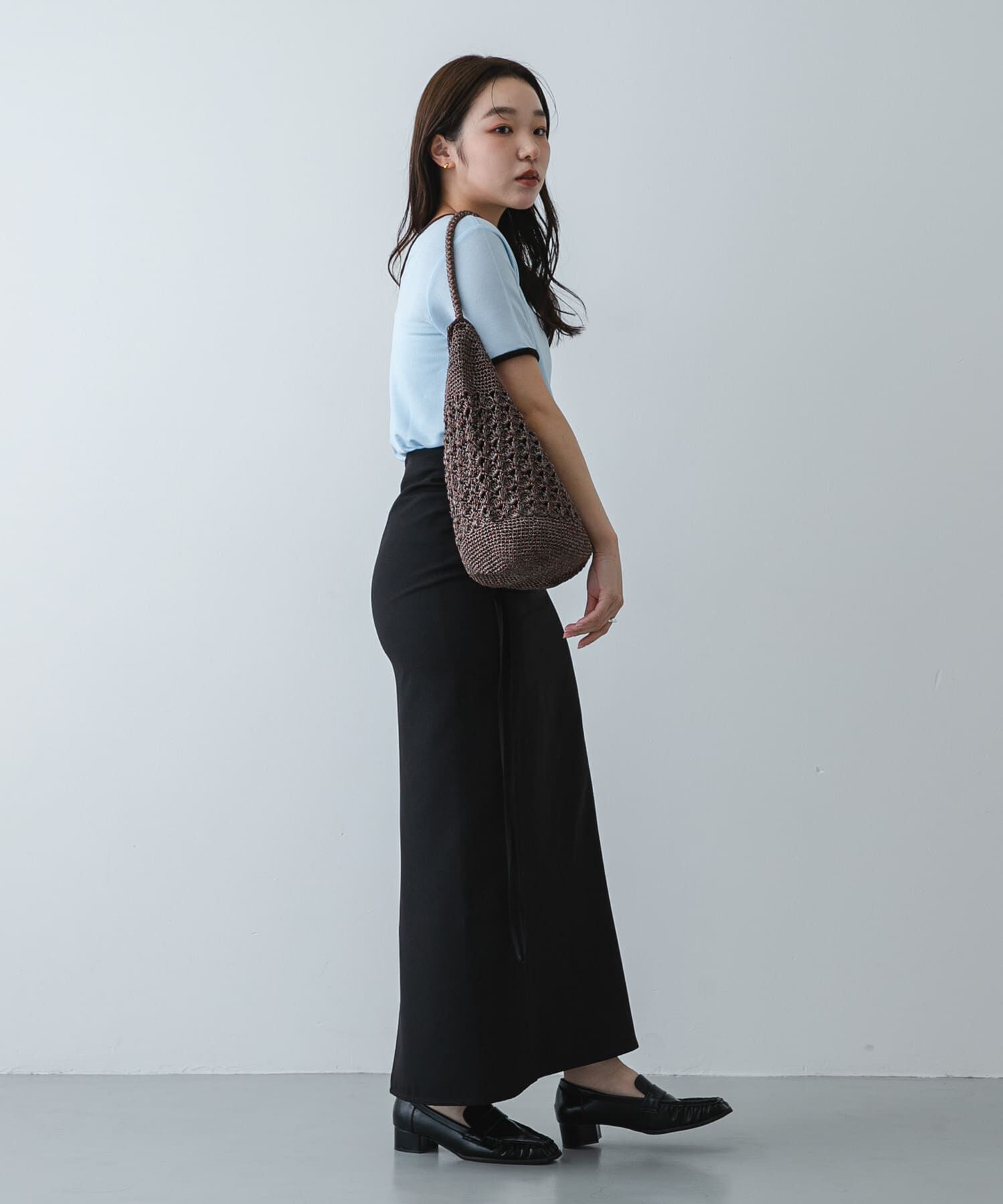 SENSE OF PLACE by URBAN RESEARCH「メタリックヤーンバッグ」|かごバッグ|