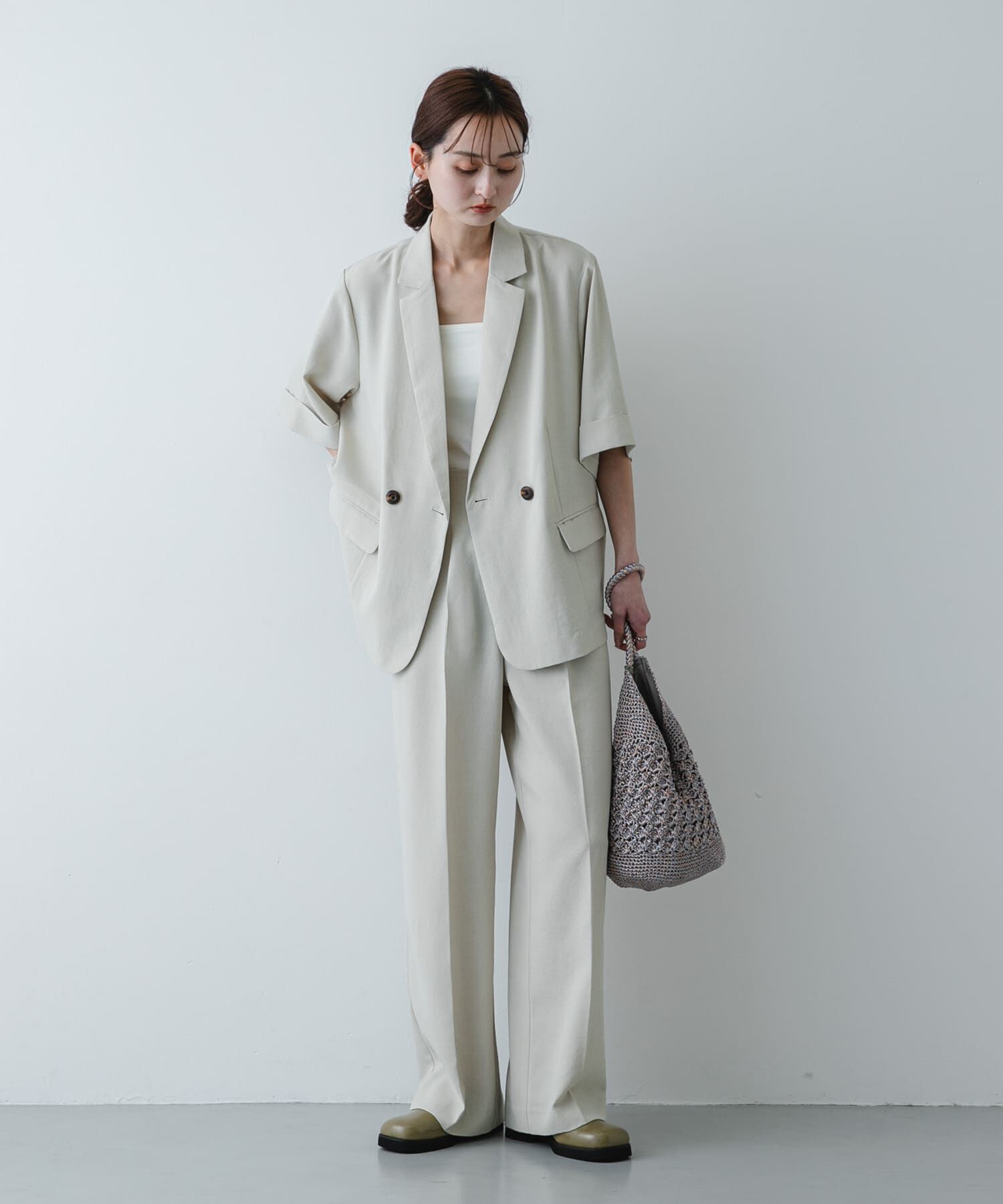 SENSE OF PLACE by URBAN RESEARCH「メタリックヤーンバッグ」|かごバッグ|