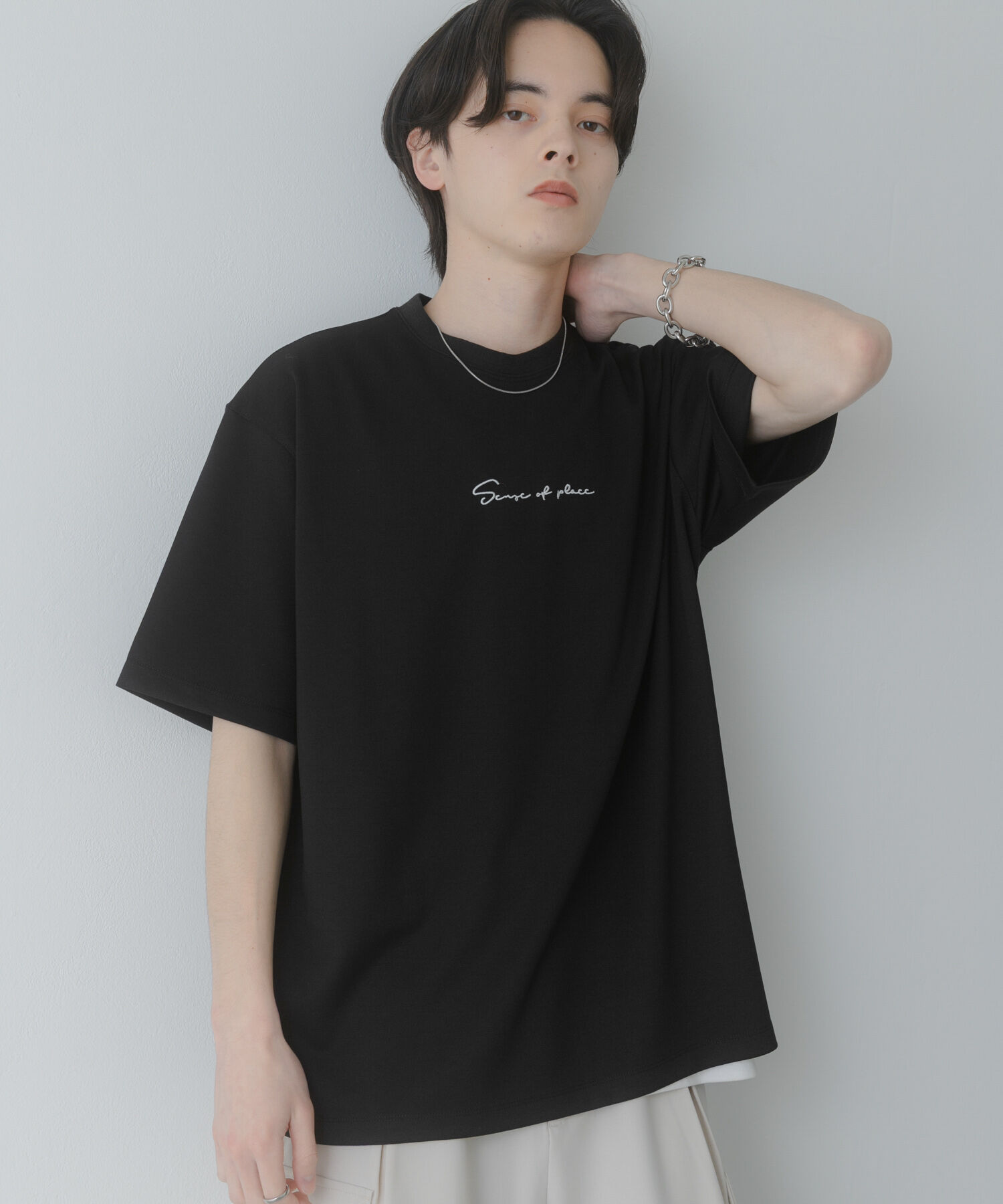 SENSE OF PLACE by URBAN RESEARCH「『一部WEB限定カラー』シシュウポンチショートスリーブTシャツ」|Tシャツ・カットソー|