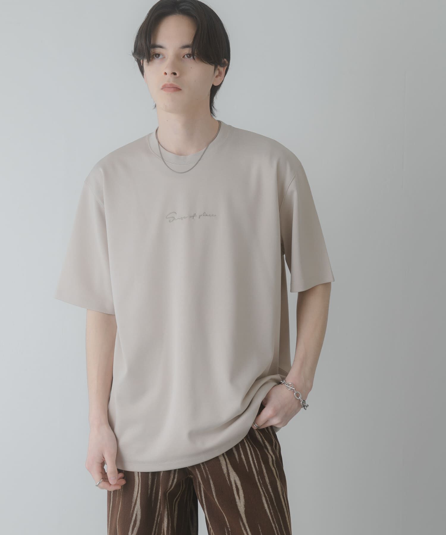 SENSE OF PLACE by URBAN RESEARCH「『一部WEB限定カラー』シシュウポンチショートスリーブTシャツ」|Tシャツ・カットソー|