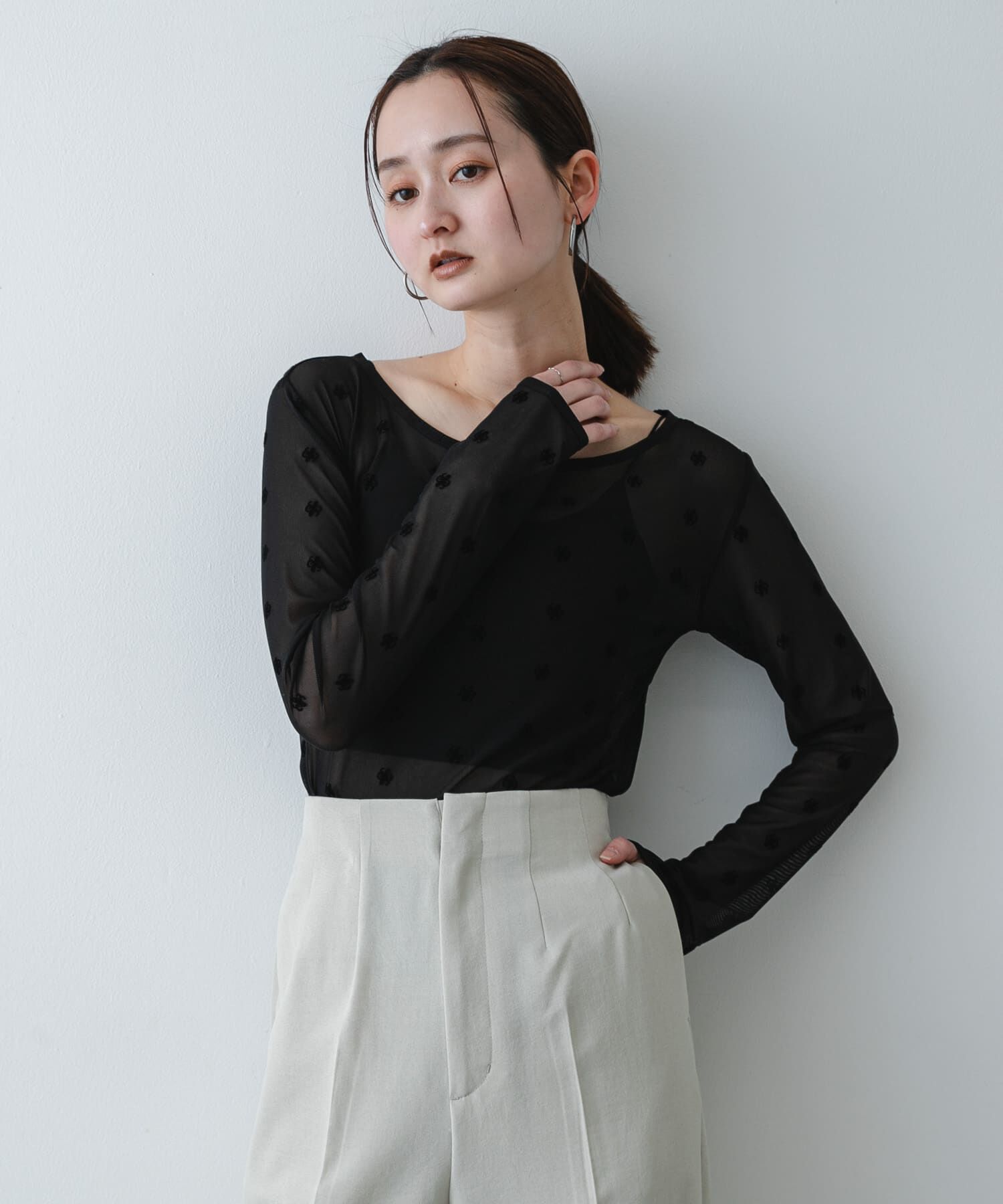 SENSE OF PLACE by URBAN RESEARCH「モチーフシアーカットトップ」|Tシャツ・カットソー|