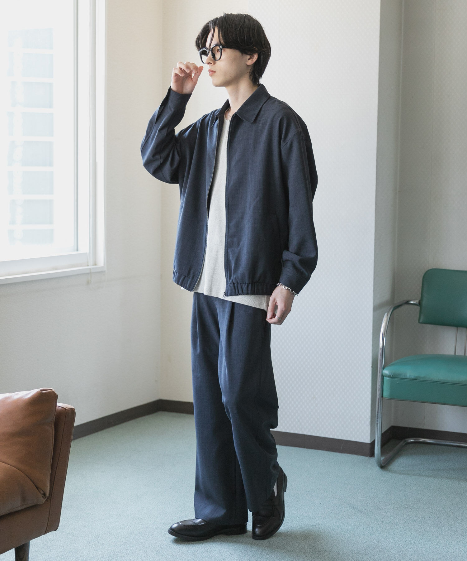 SENSE OF PLACE by URBAN RESEARCH「『UR TECH DRYLUXE』リネンライクジップブルゾン」|ブルゾン・スタジャン|