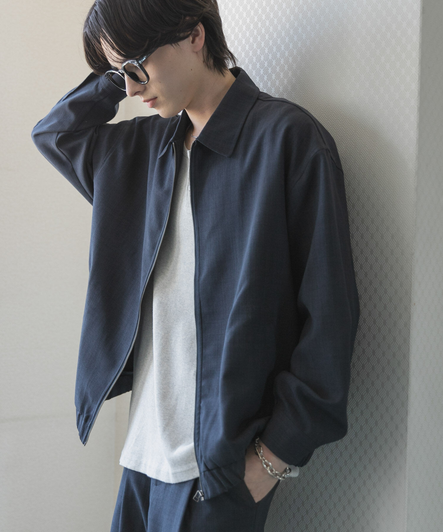 SENSE OF PLACE by URBAN RESEARCH「『UR TECH DRYLUXE』リネンライクジップブルゾン」|ブルゾン・スタジャン|