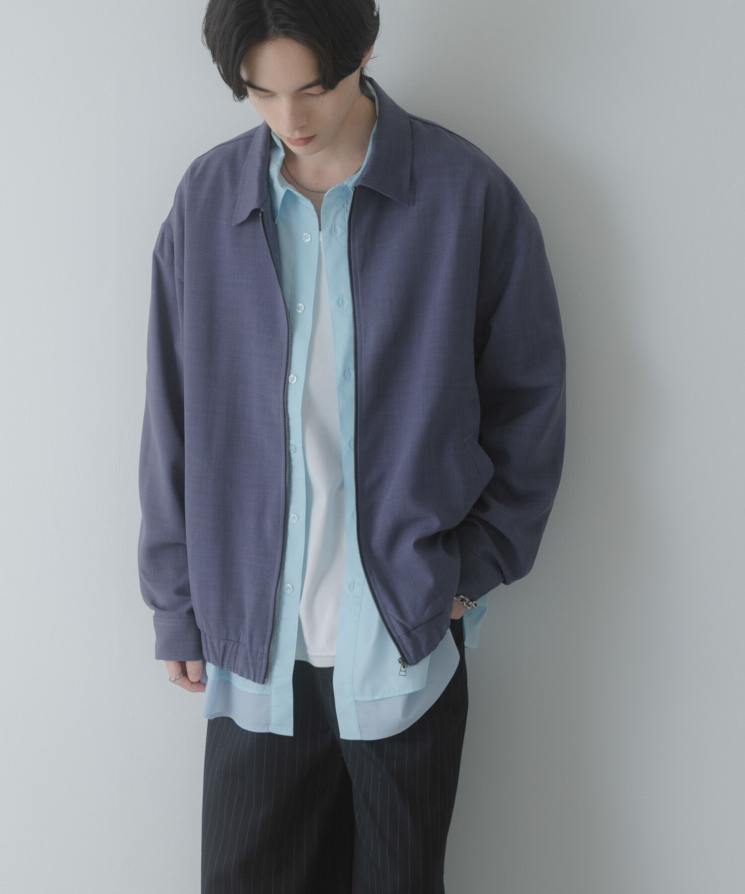 SENSE OF PLACE by URBAN RESEARCH「『UR TECH DRYLUXE』リネンライクジップブルゾン」|ブルゾン・スタジャン|