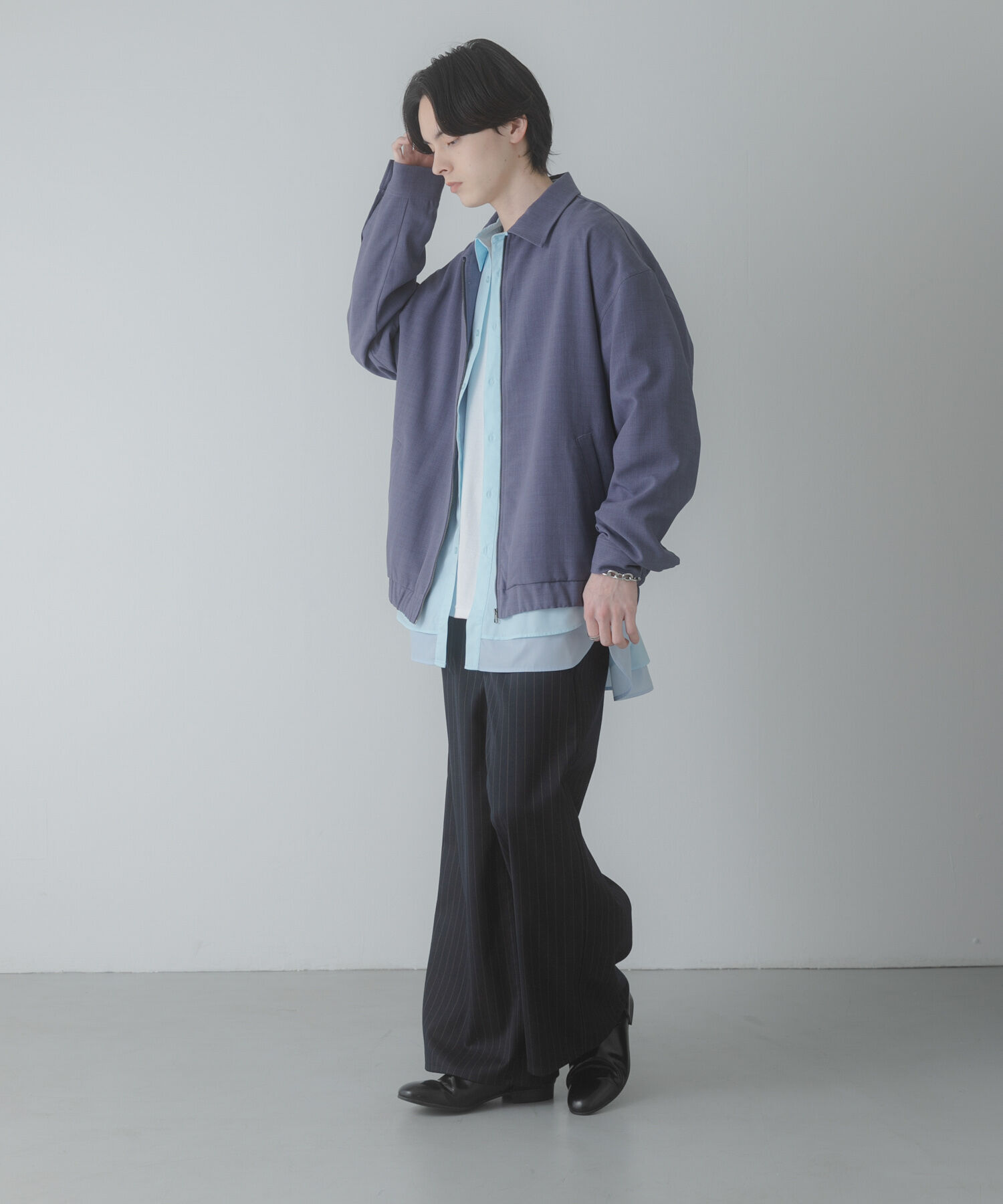 SENSE OF PLACE by URBAN RESEARCH「『UR TECH DRYLUXE』リネンライクジップブルゾン」|ブルゾン・スタジャン|