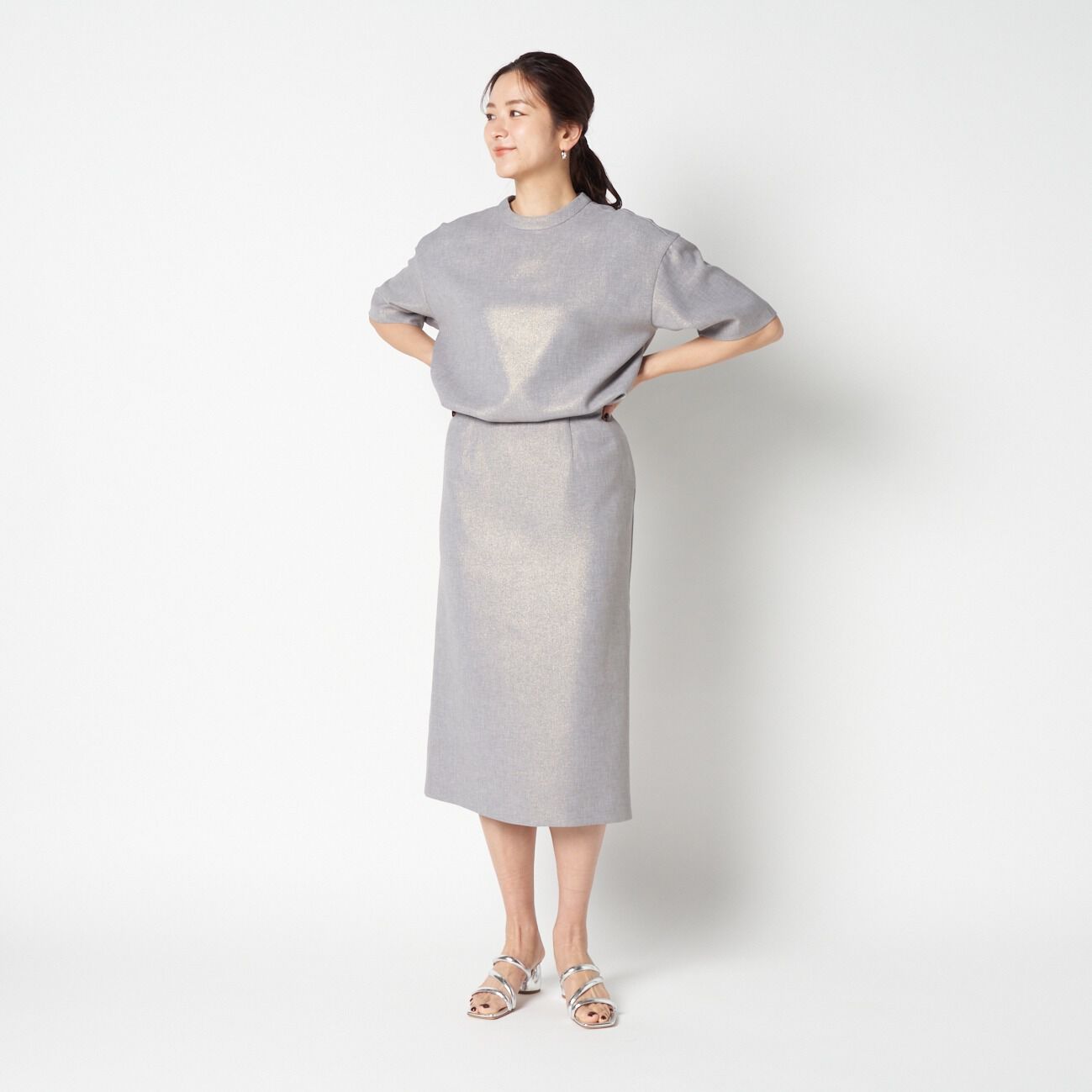 HELIOPOLE「HELIOPOLE GLITTER TIGHT SKIRT」|スカート|