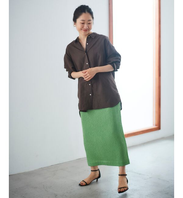 le.coeur blanc「ふくれジャガードタイトスカート」|タイト|