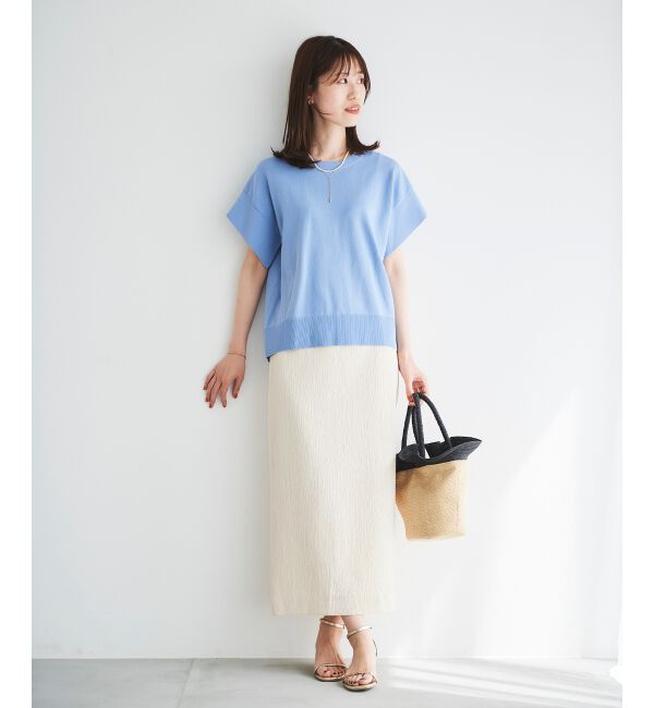 le.coeur blanc「ふくれジャガードタイトスカート」|タイト|