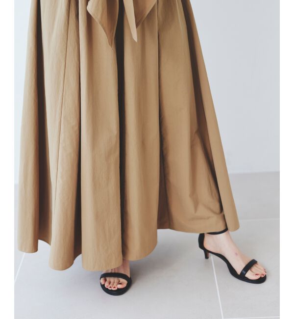 le.coeur blanc「ウエストリボンボリュームロングスカート」|スカート|