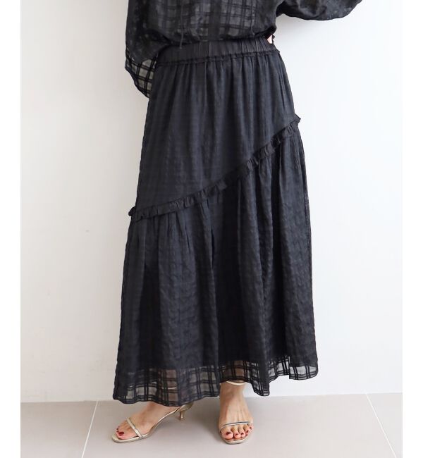 le.coeur blanc「Fanakaシャドーチェックスカート」|スカート|