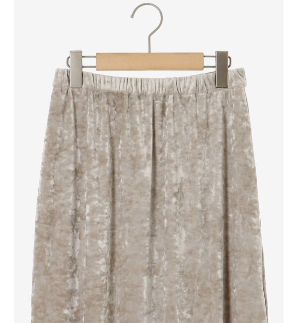 le.coeur blanc「《手洗い可能》クラッシュベロアIラインスカート」|スカート|