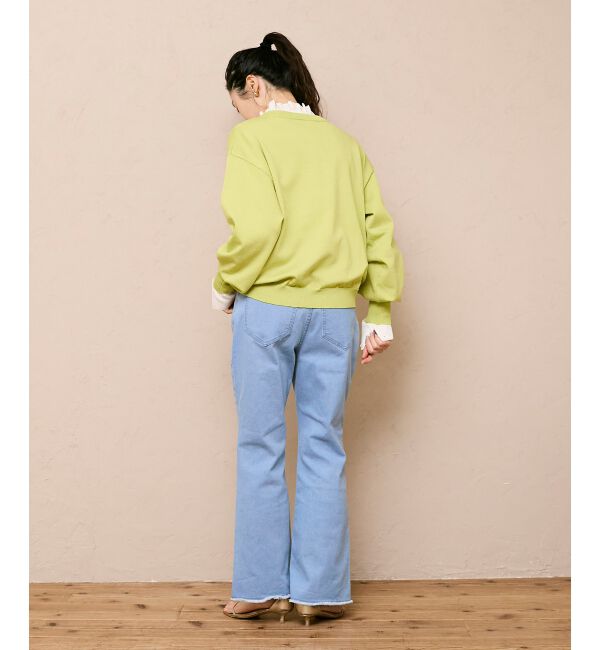  「《WEB限定アイテム》メタルボタンクルーネックカーディガン」|カーディガン|