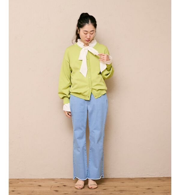  「《WEB限定アイテム》メタルボタンクルーネックカーディガン」|カーディガン|