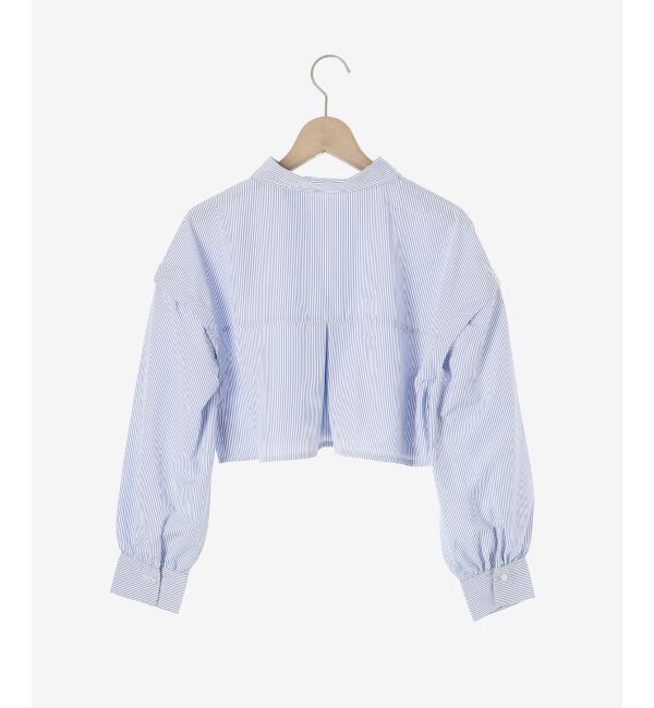 MAJESTICLEGON「パールボタン肩あきショートシャツ」|シャツ・ブラウス|