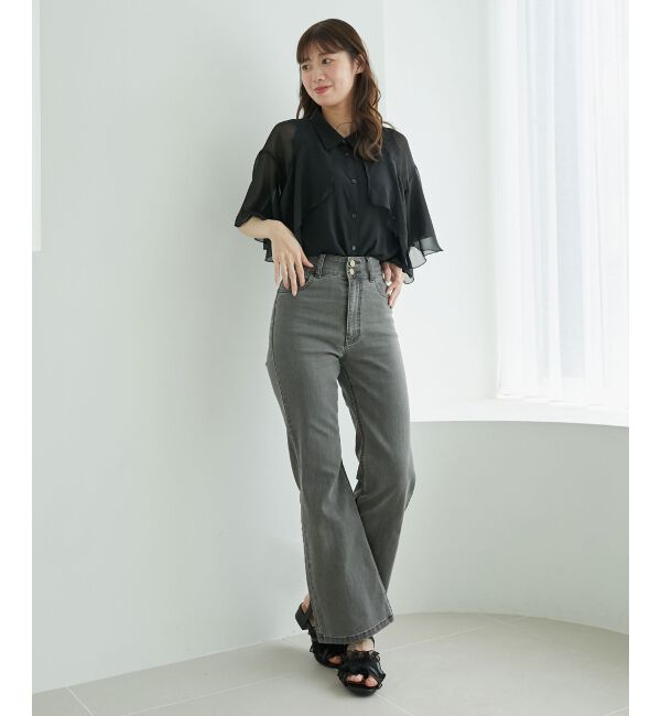 MAJESTICLEGON「美脚フレアパンツ」|その他|グレー