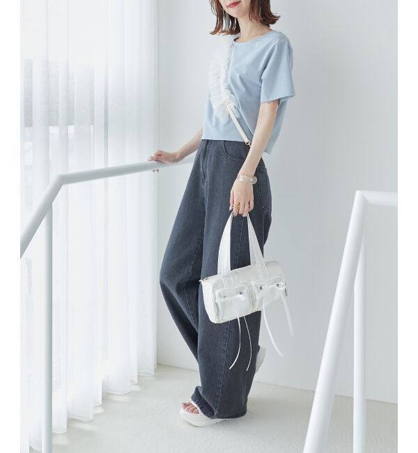 MAJESTICLEGON「シャイニーリボンバッグ」|ハンドバッグ|