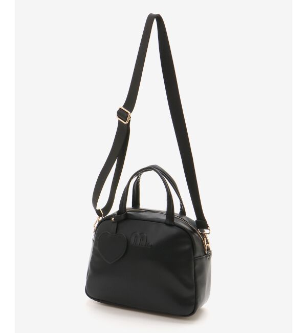  「ハートチャームセットスクエアボストン」|ボストンバッグ|