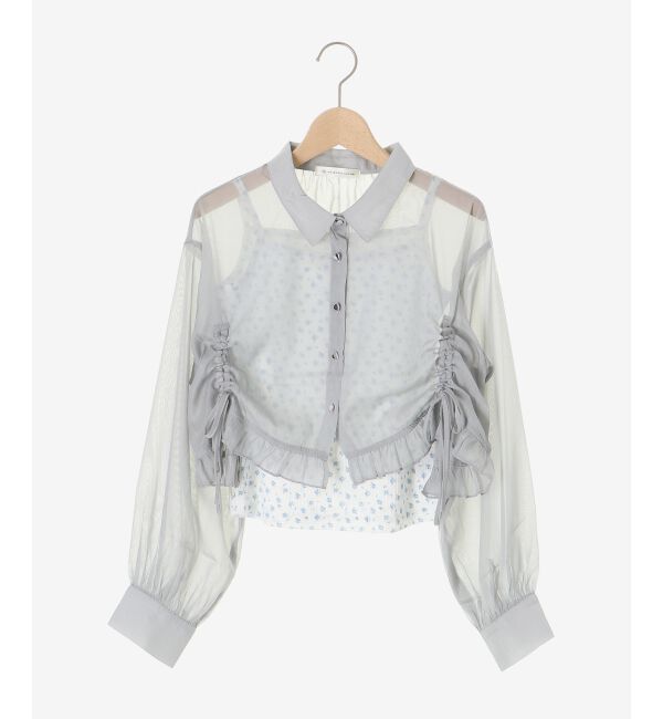  「インナー付きドロストシアーブラウス」|シャツ・ブラウス|