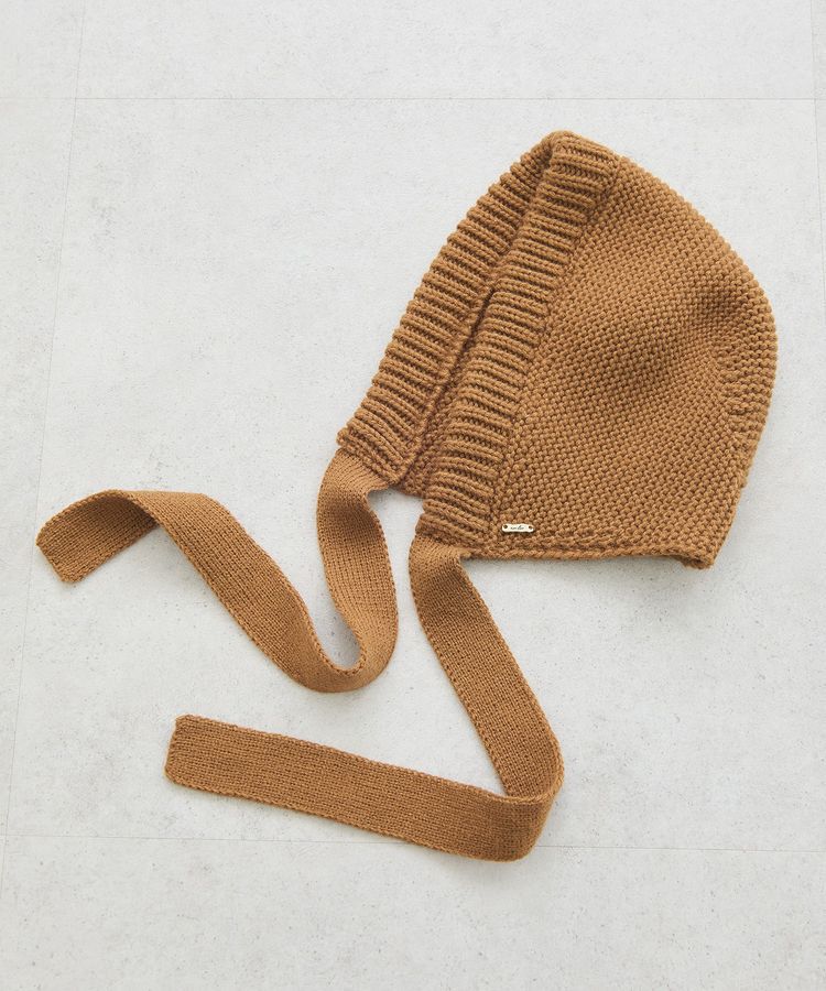 earth music&ecology「プレート付きニットフーディー」|その他|Brown